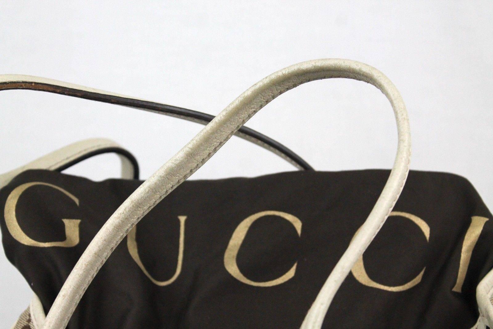 Gucci Monogram Medium Princy Tote 163805 GG Canvas Leather with Dustbag In Good Condition In Los Angeles, CA