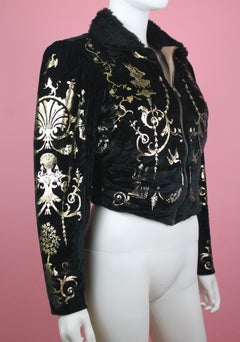 Vivienne Westwood Portrait Collection Black Velour Bomber Jacket, AW 1990
