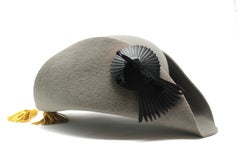 Vivienne Westwood Grey Pirate Hat, AW 1981 reissue, Size US M