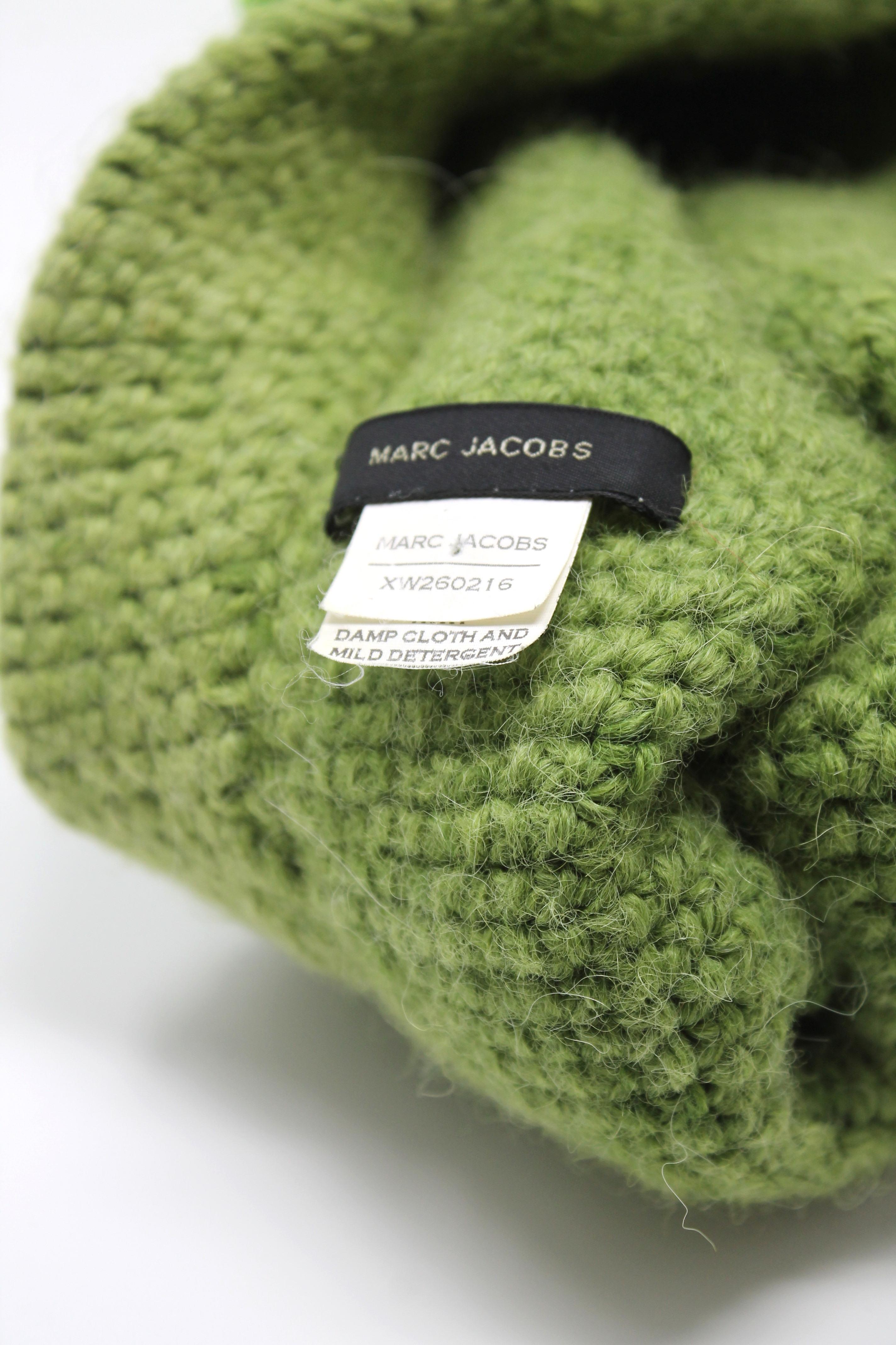 Marc Jacobs Lime Green Sequined Beanie, AW 2006, One Size For Sale 1