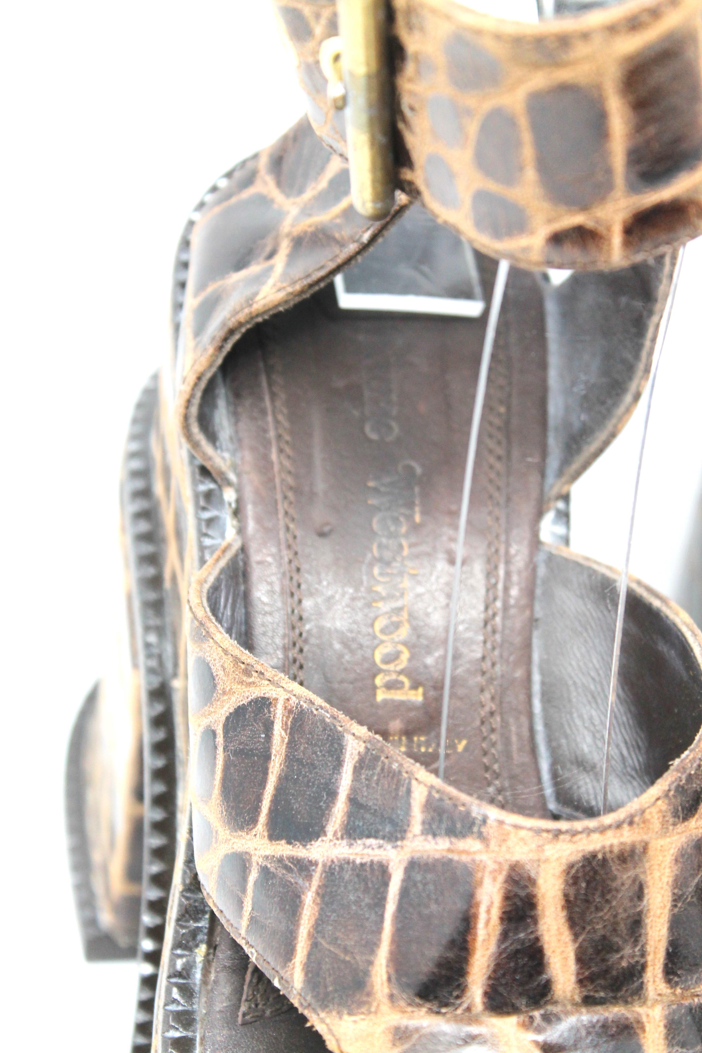 Vivienne Westwood Gold Label Moc-Croc Clompers Size US 9 In Good Condition In Los Angeles, CA