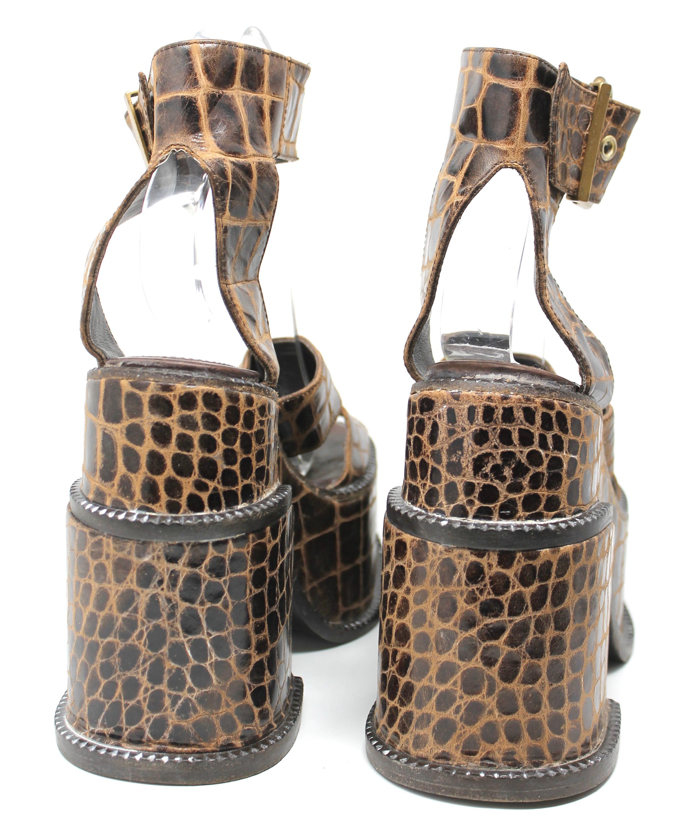 Women's Vivienne Westwood Gold Label Moc-Croc Clompers Size US 9