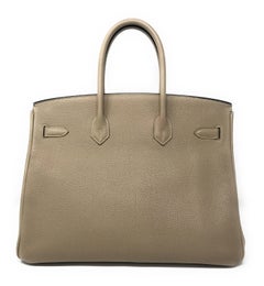 Hermes Birkin 35 Gris Tourterelle with Palladium hardware