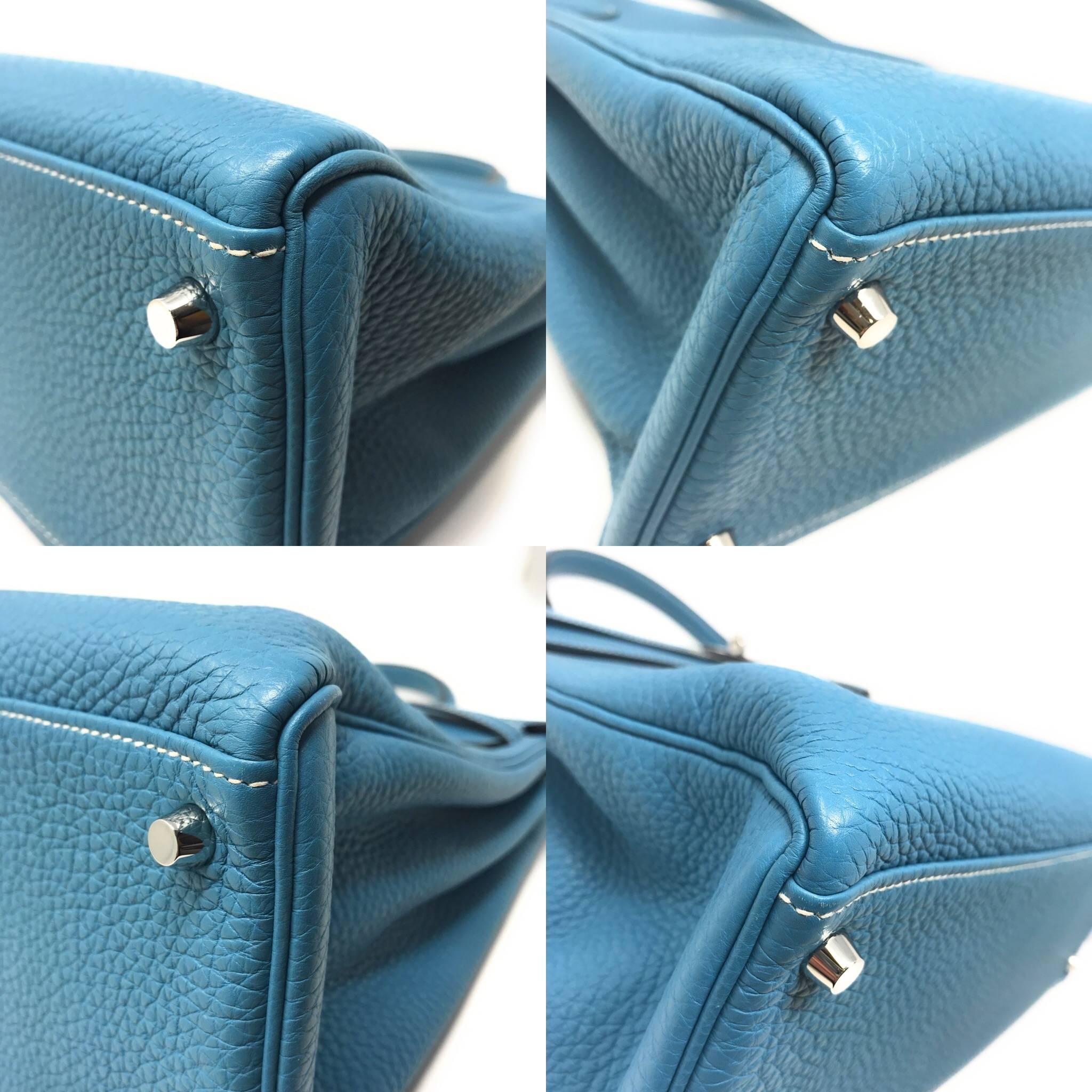 Hermes Kelly 35cm Blue Jean For Sale 1