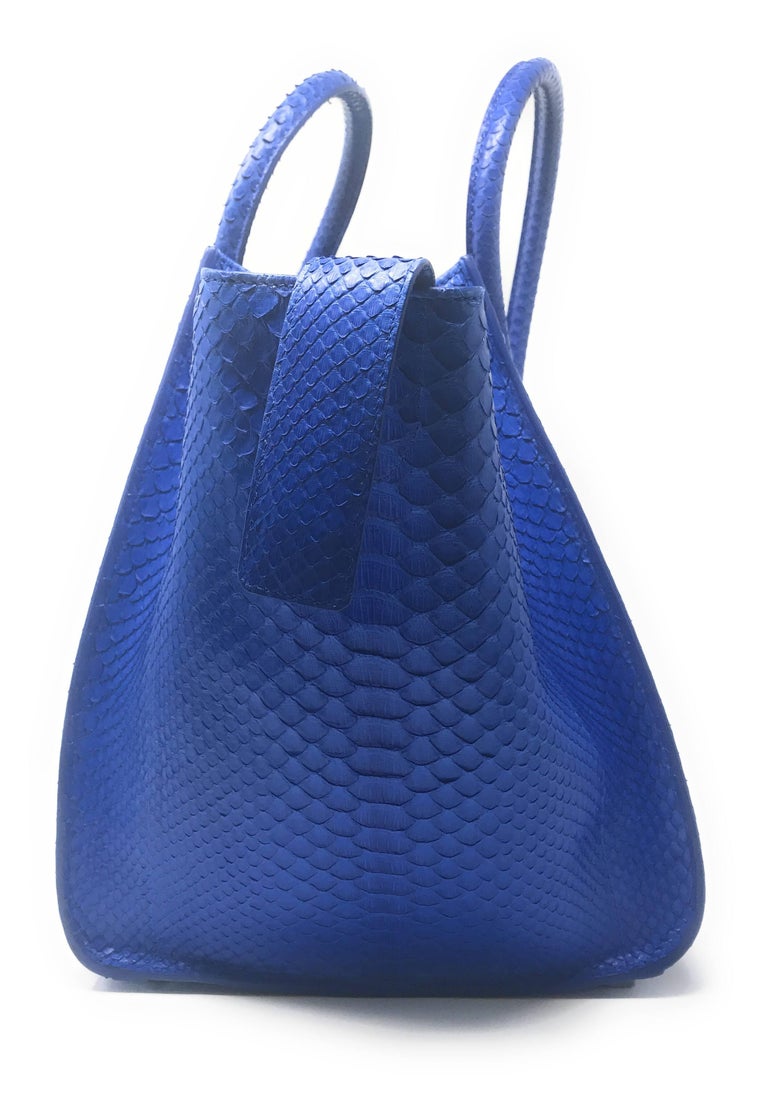 celine blue python bag