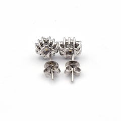 .64ct Radiant Natural Yellow Diamonds Stud Earrings 18K White Gold