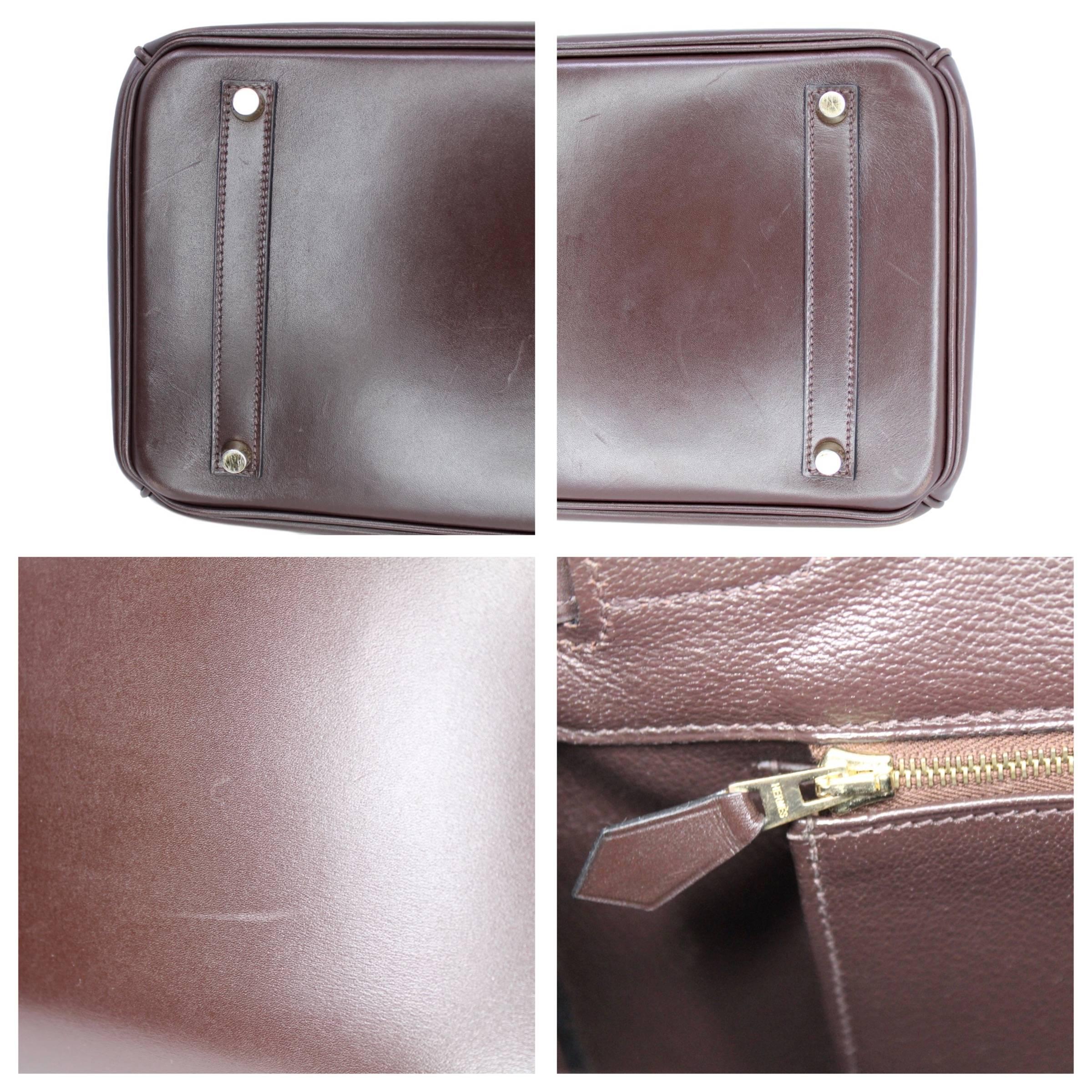 Hermes Birkin 35cm Chocolate Brown Smooth Leather For Sale 3