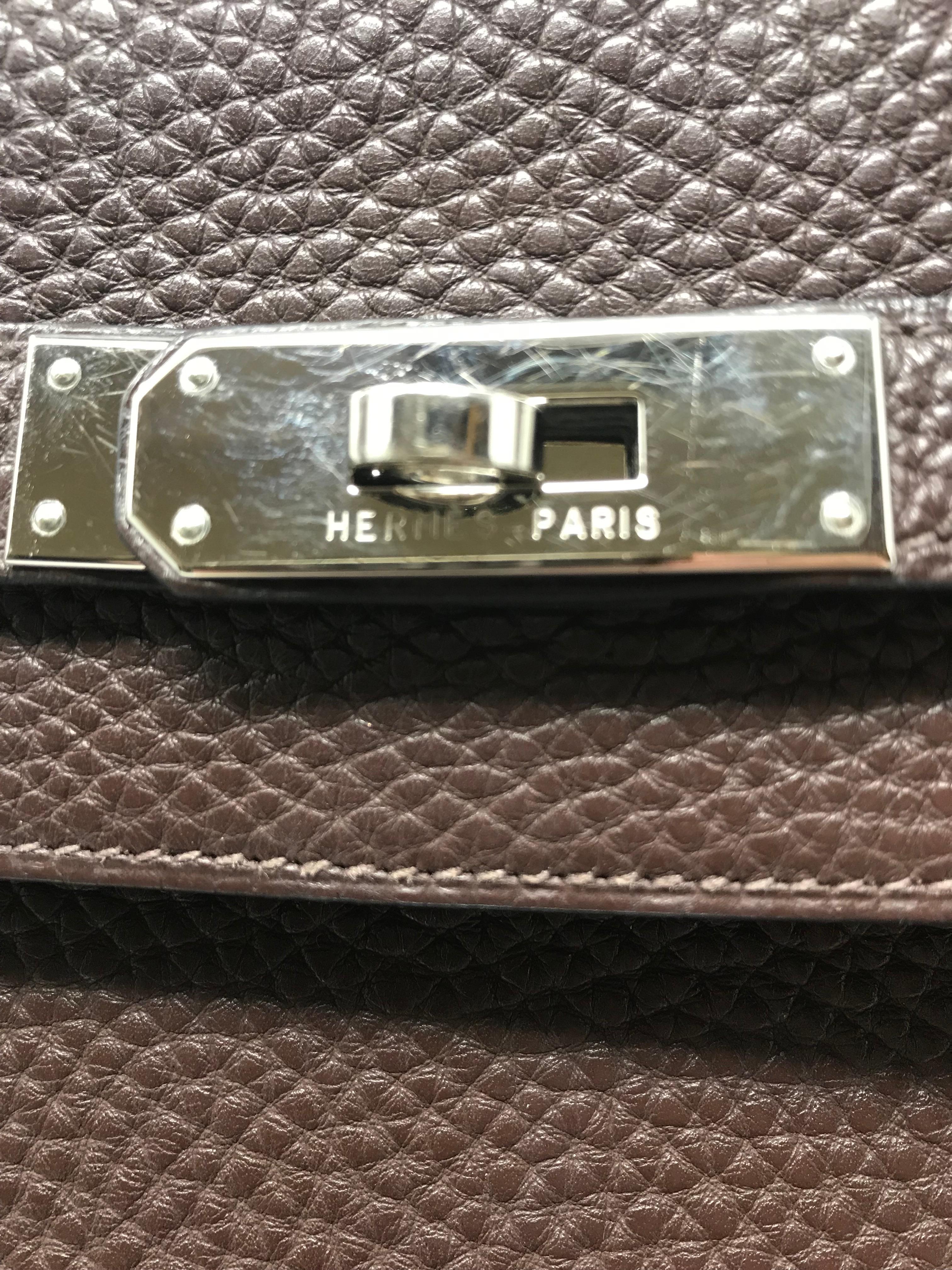 Hermes Kelly 35cm Chocolate Brown For Sale 2