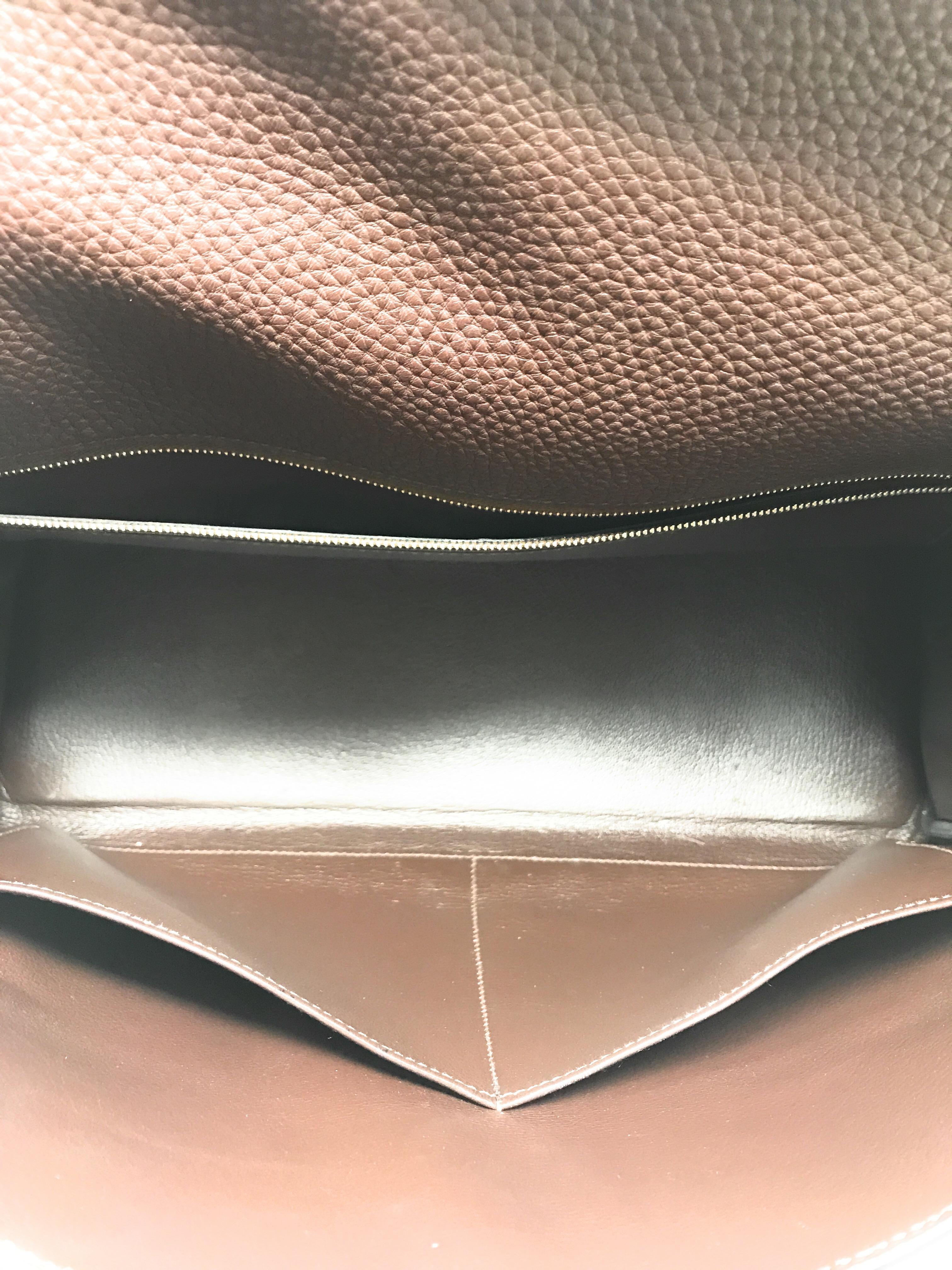 Hermes Kelly 35cm Chocolate Brown For Sale 4