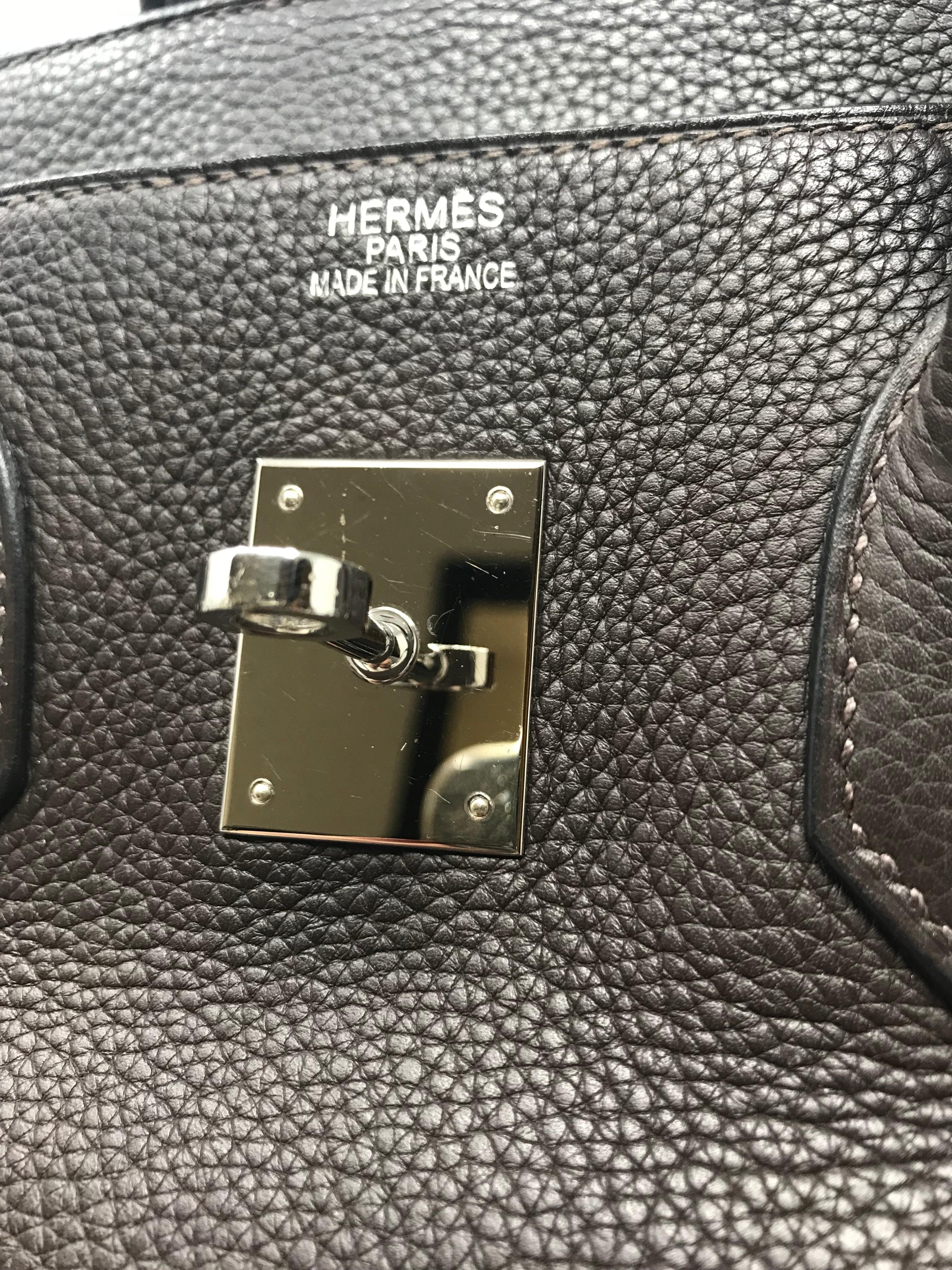 Hermes Birkin 35cm Chocolate Brown In Good Condition For Sale In Los Angeles, CA