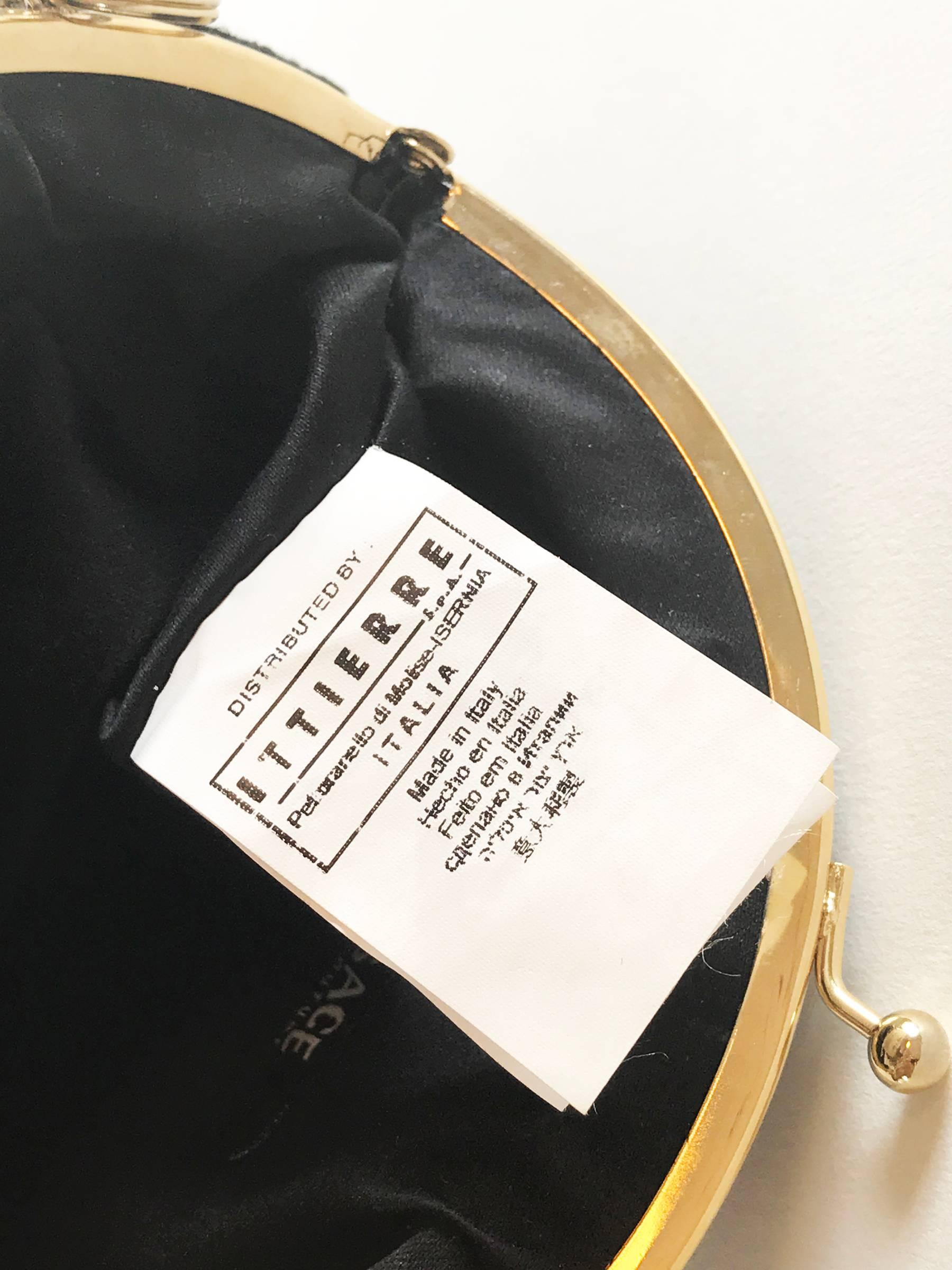  Versace Jeans Couture black lace purse. 1990's For Sale 7