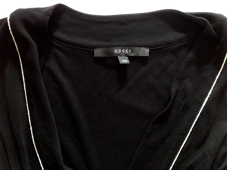 Gucci black jersey Top For Sale at 1stDibs