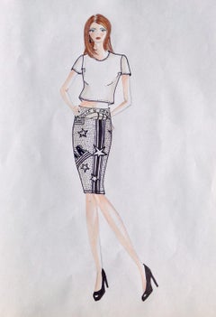 Dolce & Gabbana first collection vintage skirt,  1980s