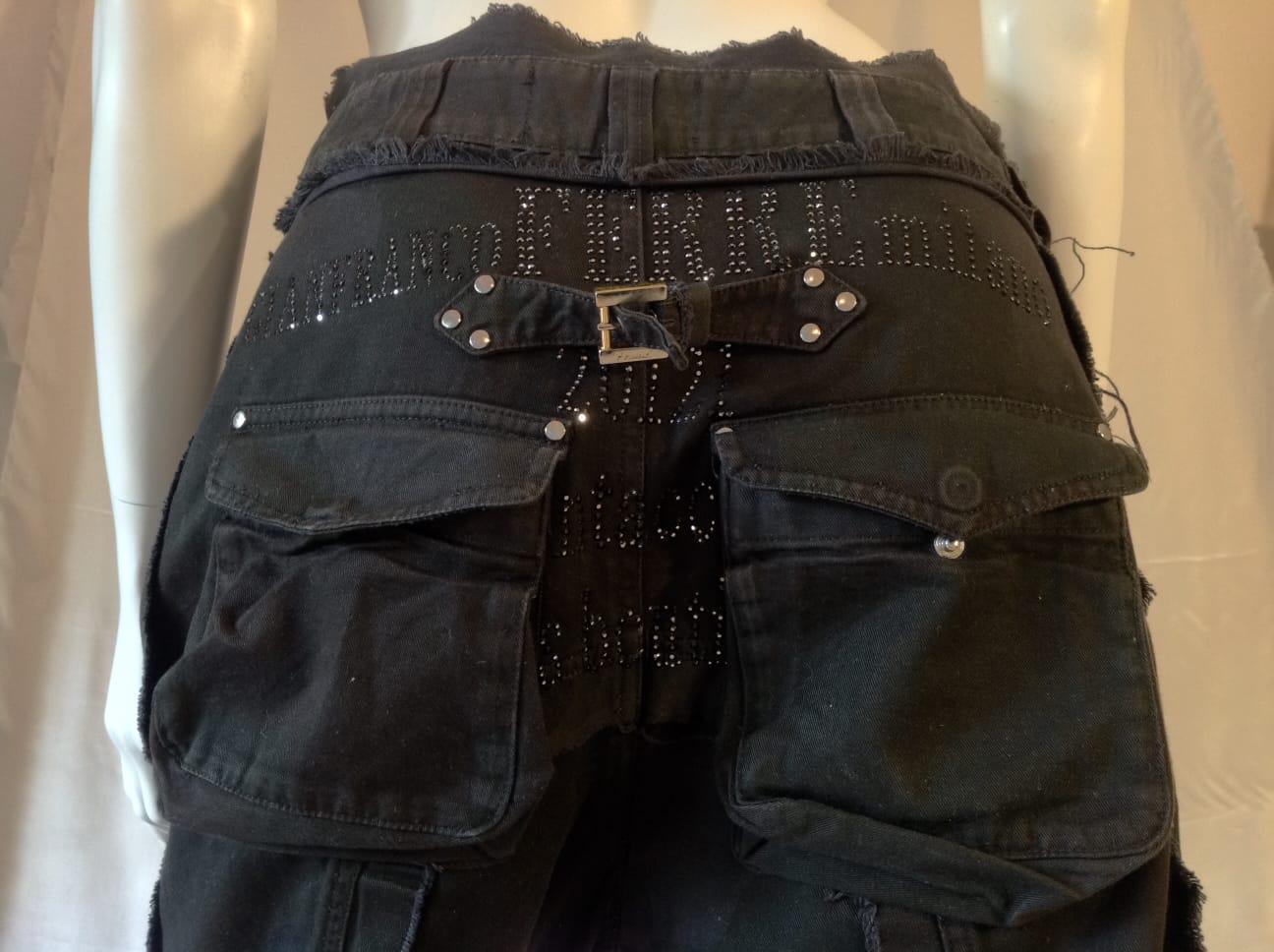 Gianfranco Ferré drop crotch black jeans, c 2010 For Sale 3