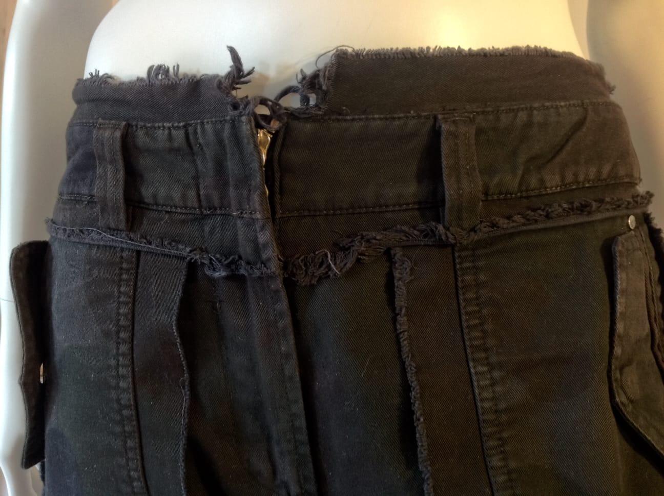 Black Gianfranco Ferré drop crotch black jeans, c 2010 For Sale