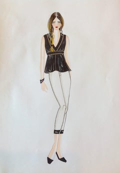 Gucci black jersey Top