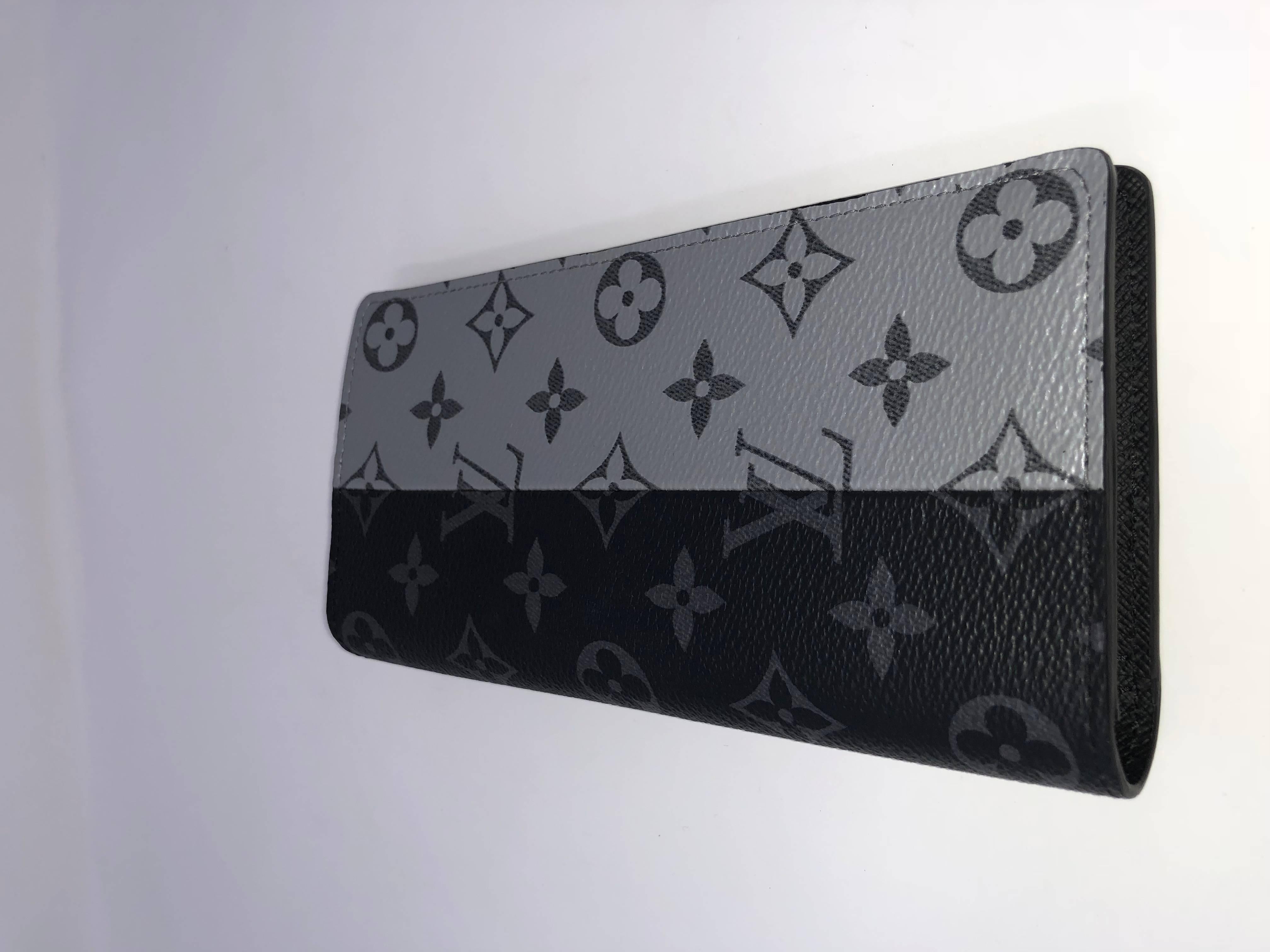 Louis Vuitton Brazza Wallet Eclipse Split Line Spring/ Summer 2018 Kim Jones collection. Brand new and sold out. Limited collection by Kim Jones. Includes dust cover and box. Guaranteed authentic. 