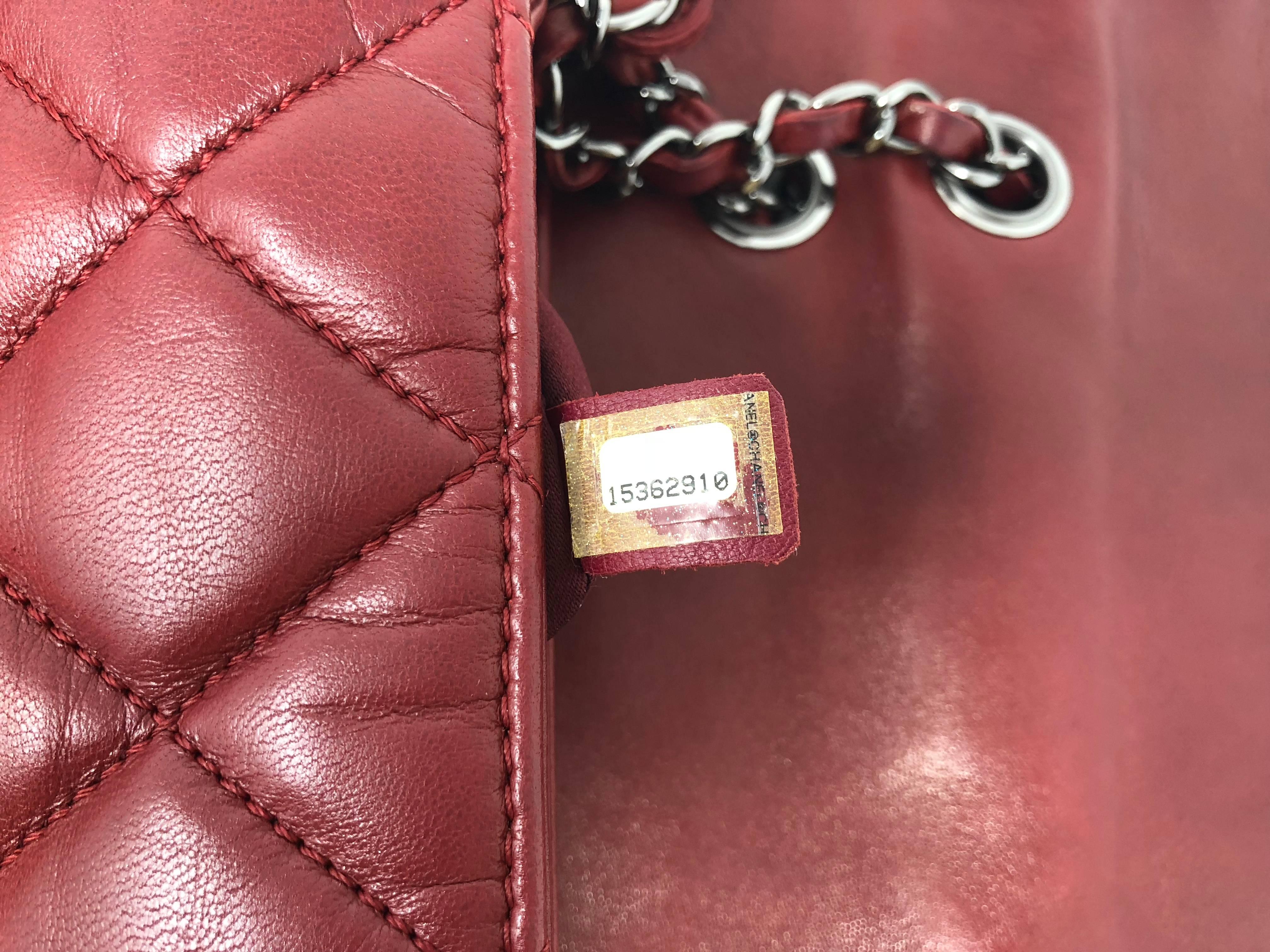 Chanel Rote Blasenledertasche 4