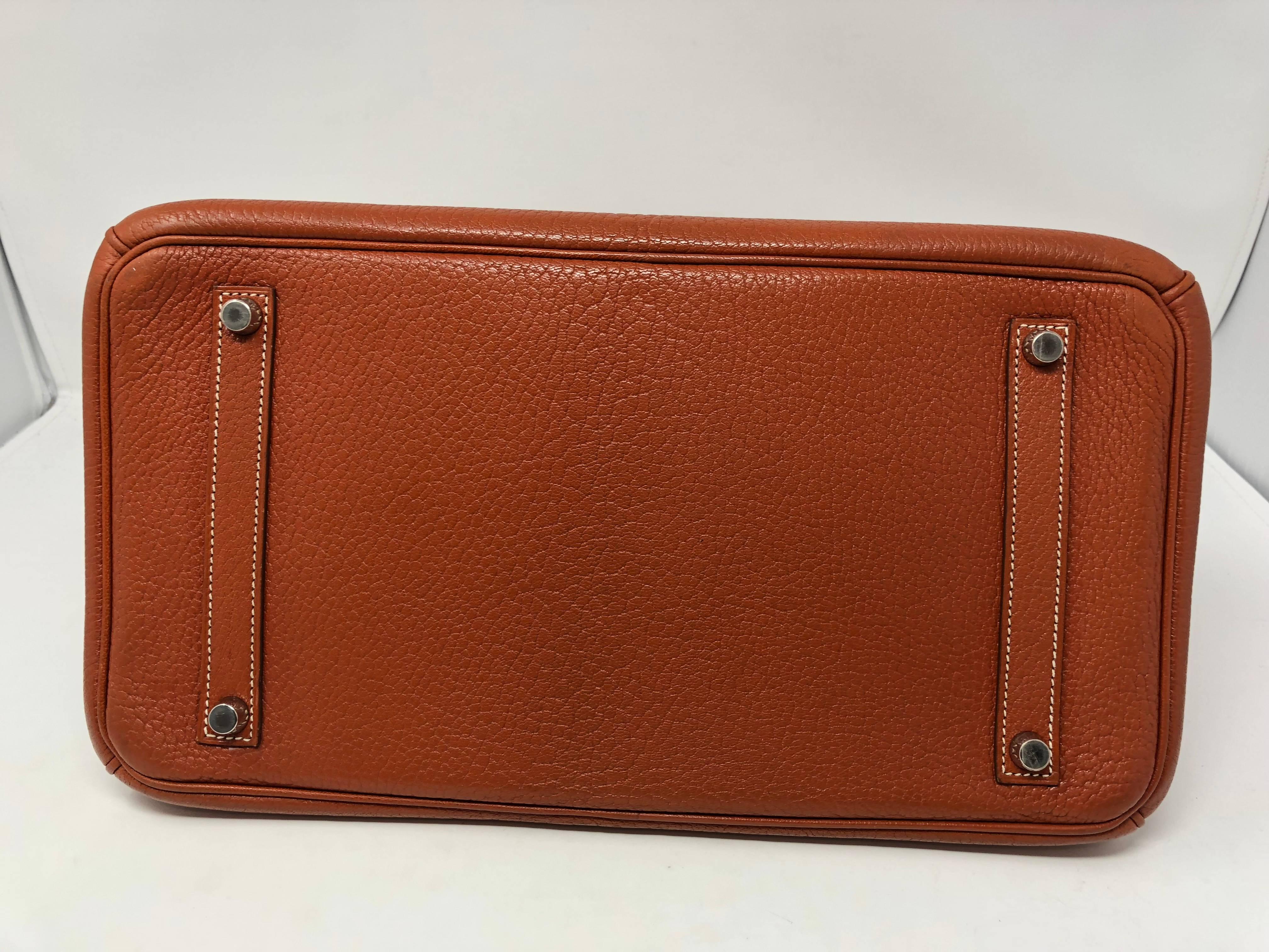 Hermes Potiron Orange Birkin 35 Bag 4