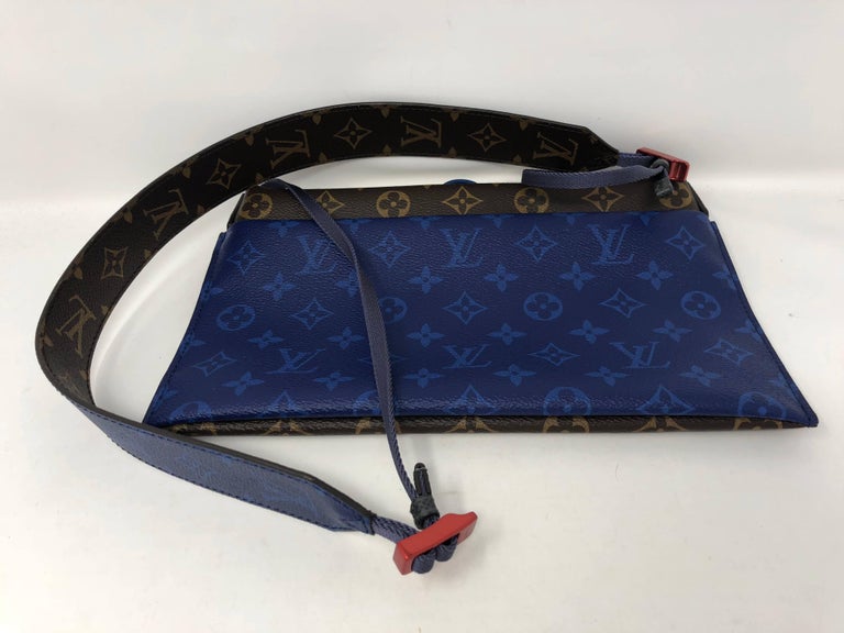 LOUIS VUITTON Monogram Small Outdoor Pouch Pacific Blue 1204672