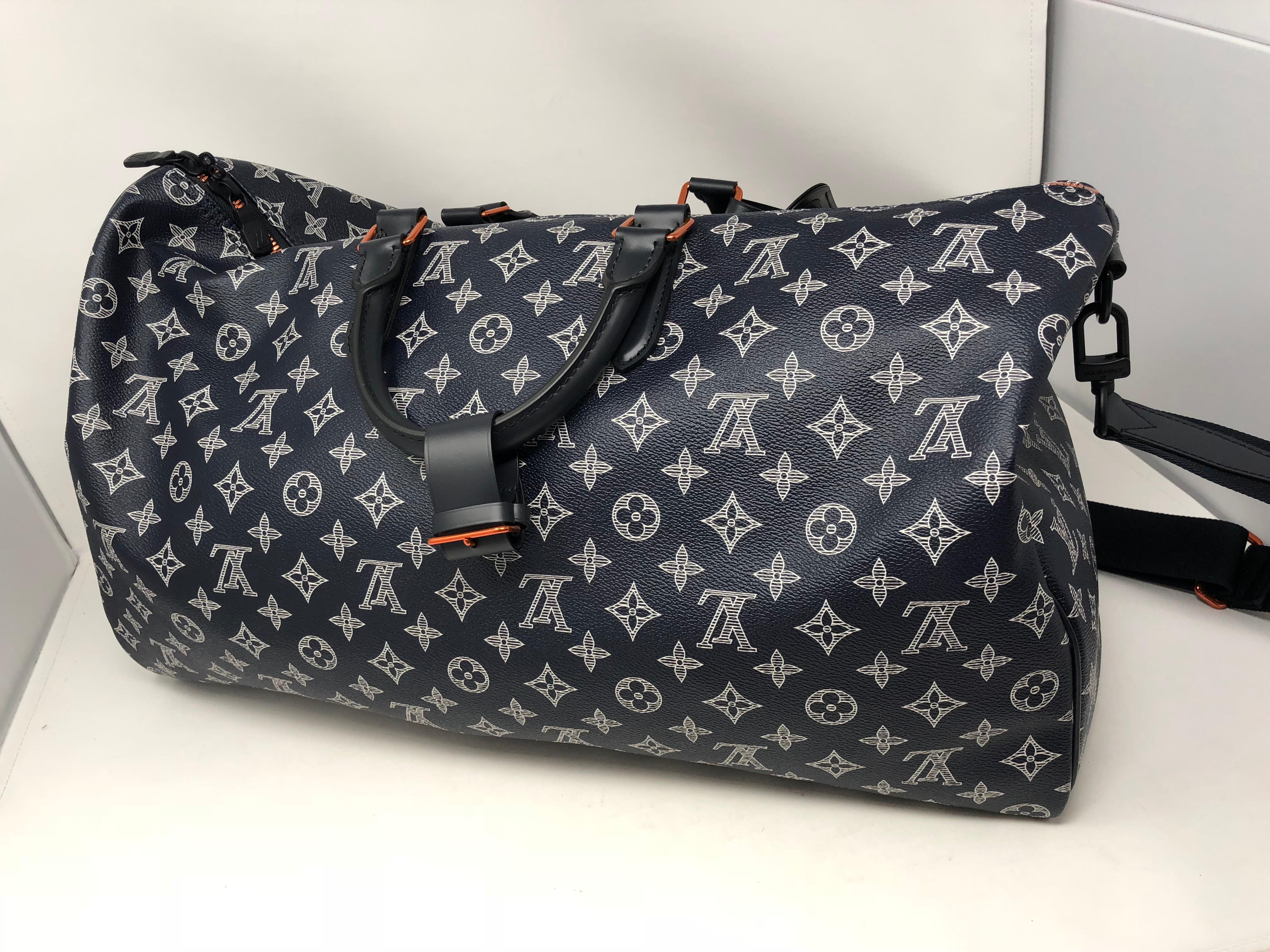 Louis Vuitton Upside Down Keepall Bandouliere 50 Bag In New Condition In Athens, GA