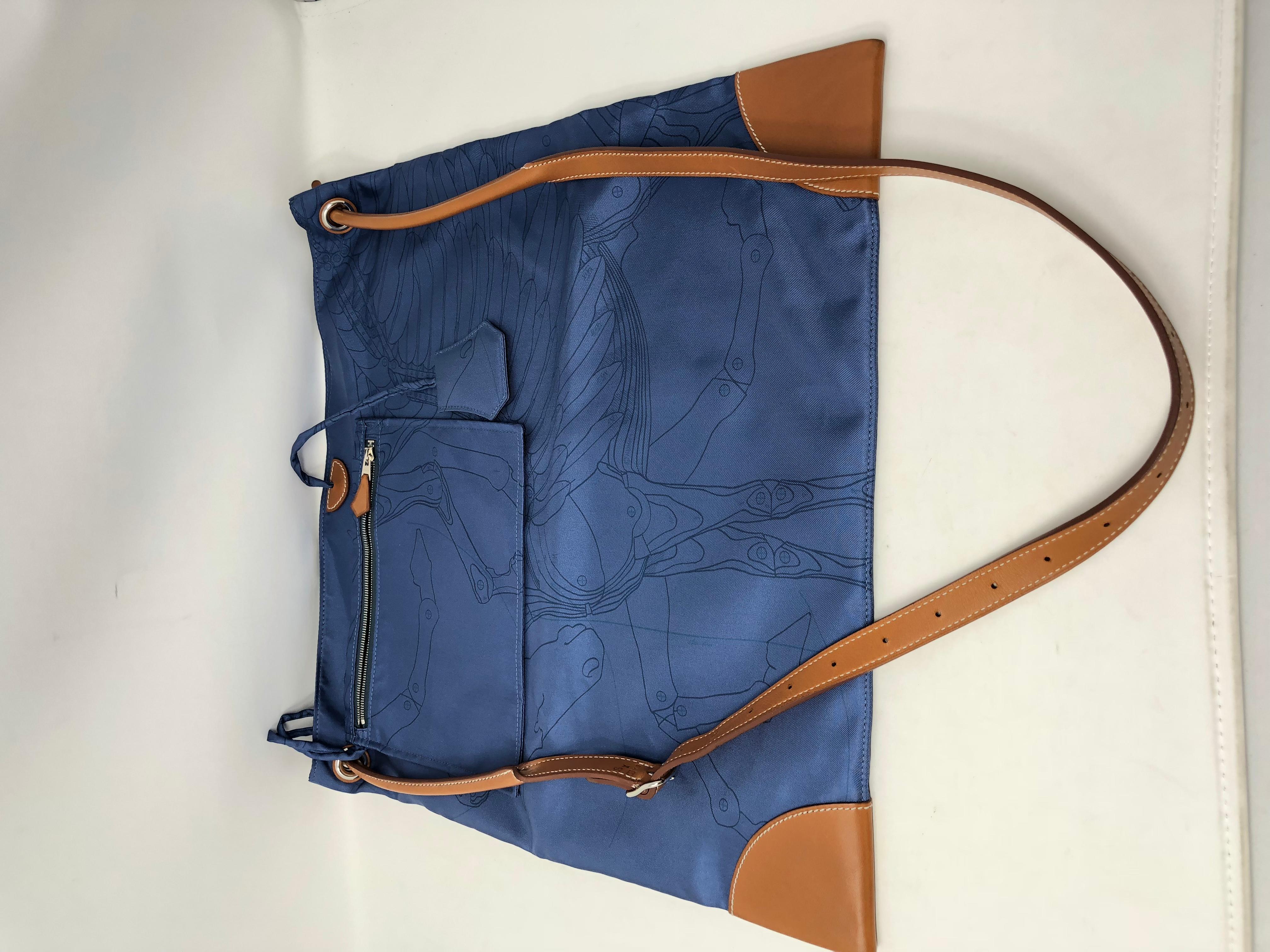 Hermes Blue Silky City Bag 1