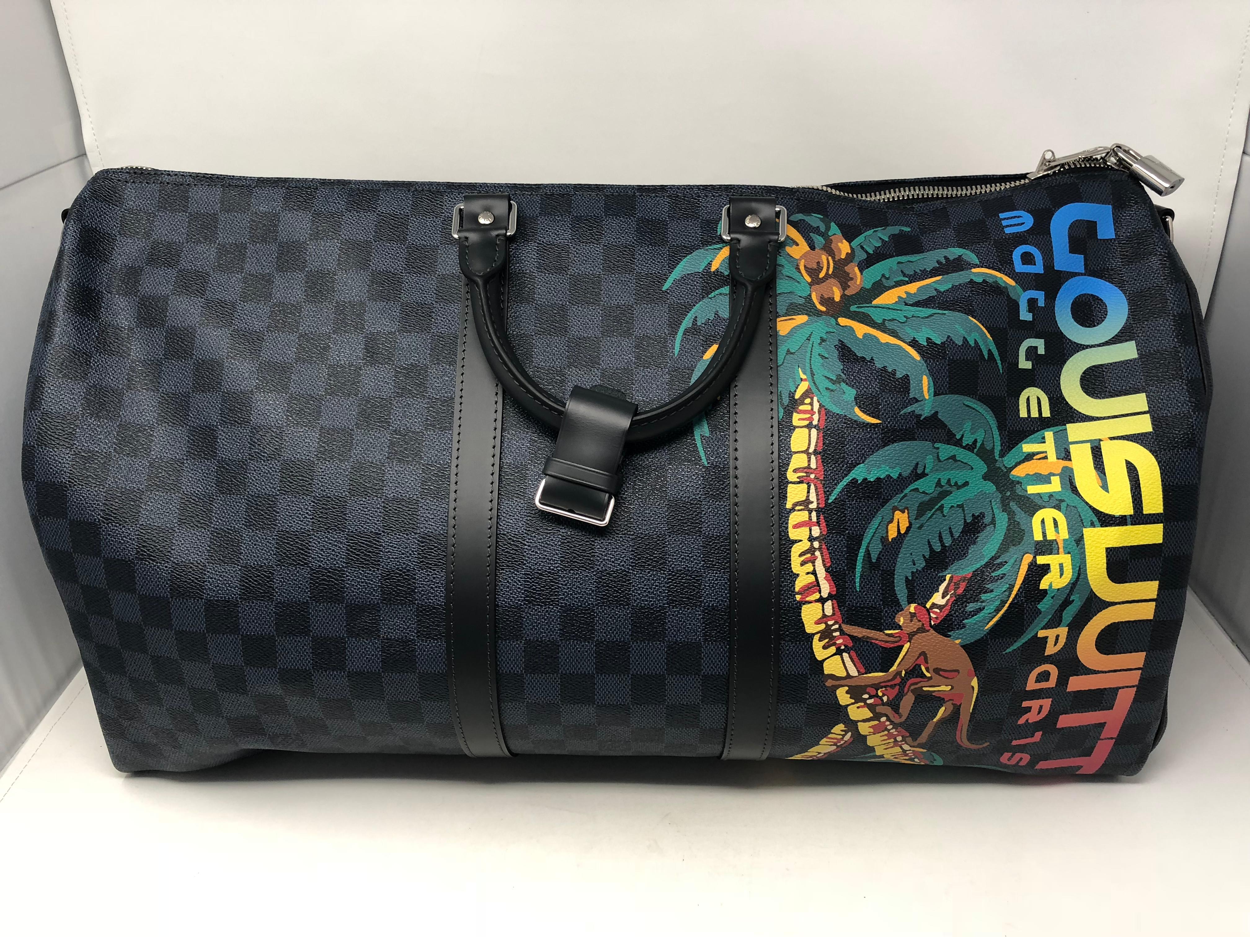 Louis Vuitton Damier Cobalt Jungle Keepall  In New Condition In Athens, GA