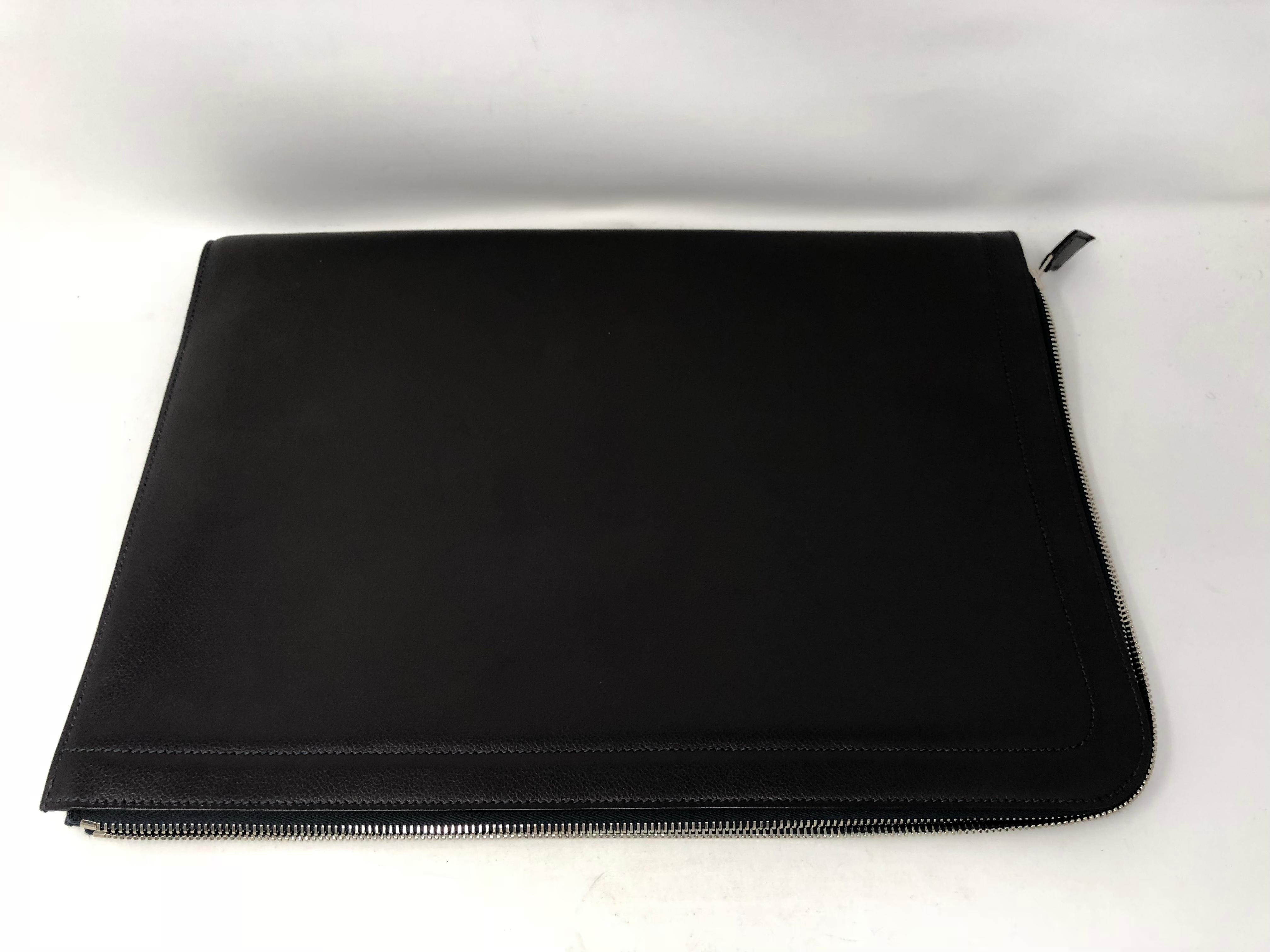 Hermes Bleu Indigo Zip Computer Laptop Sleeve Case 2