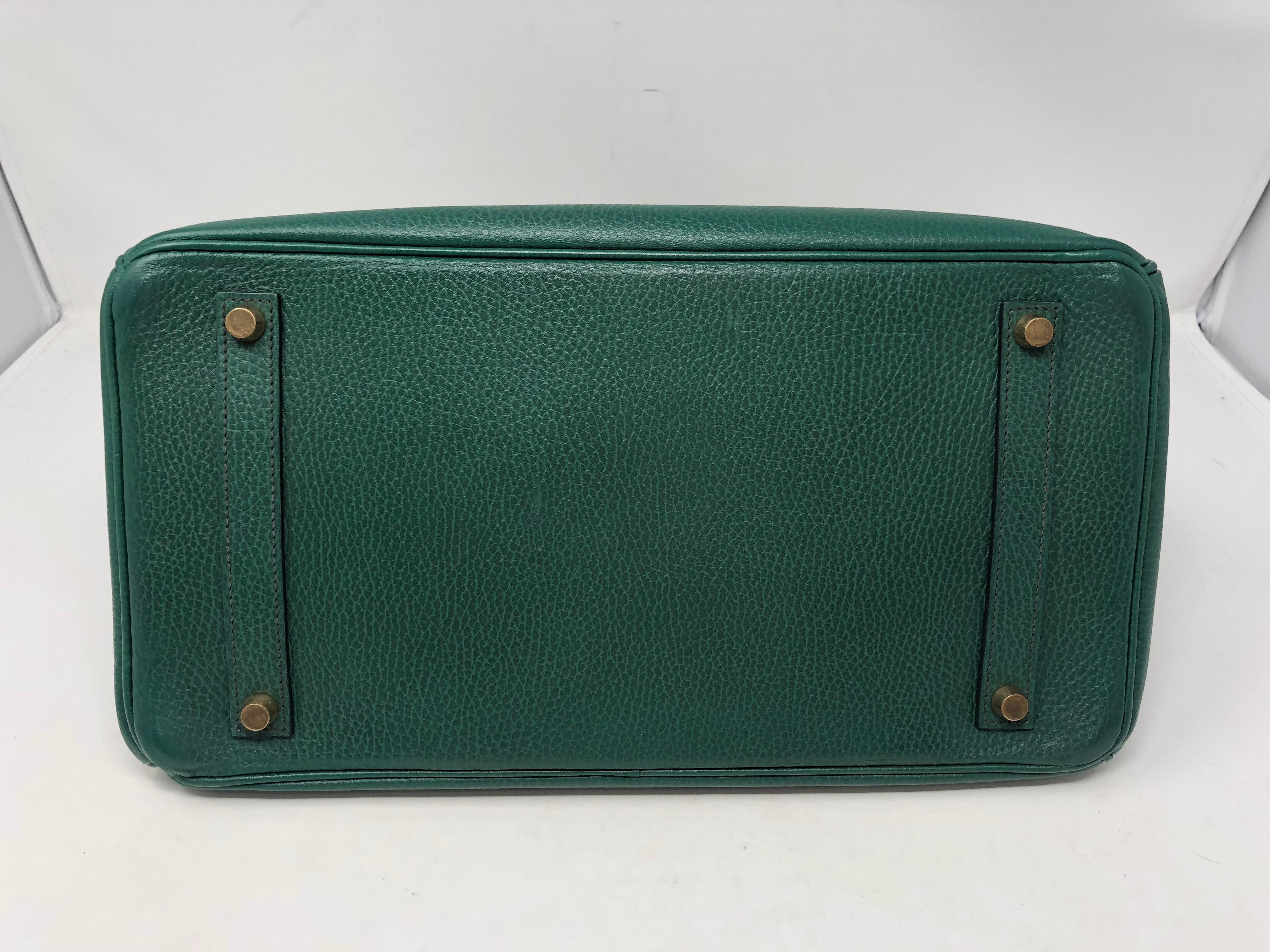 Hermes Green Vert Bengale Birkin 35 Bag 10