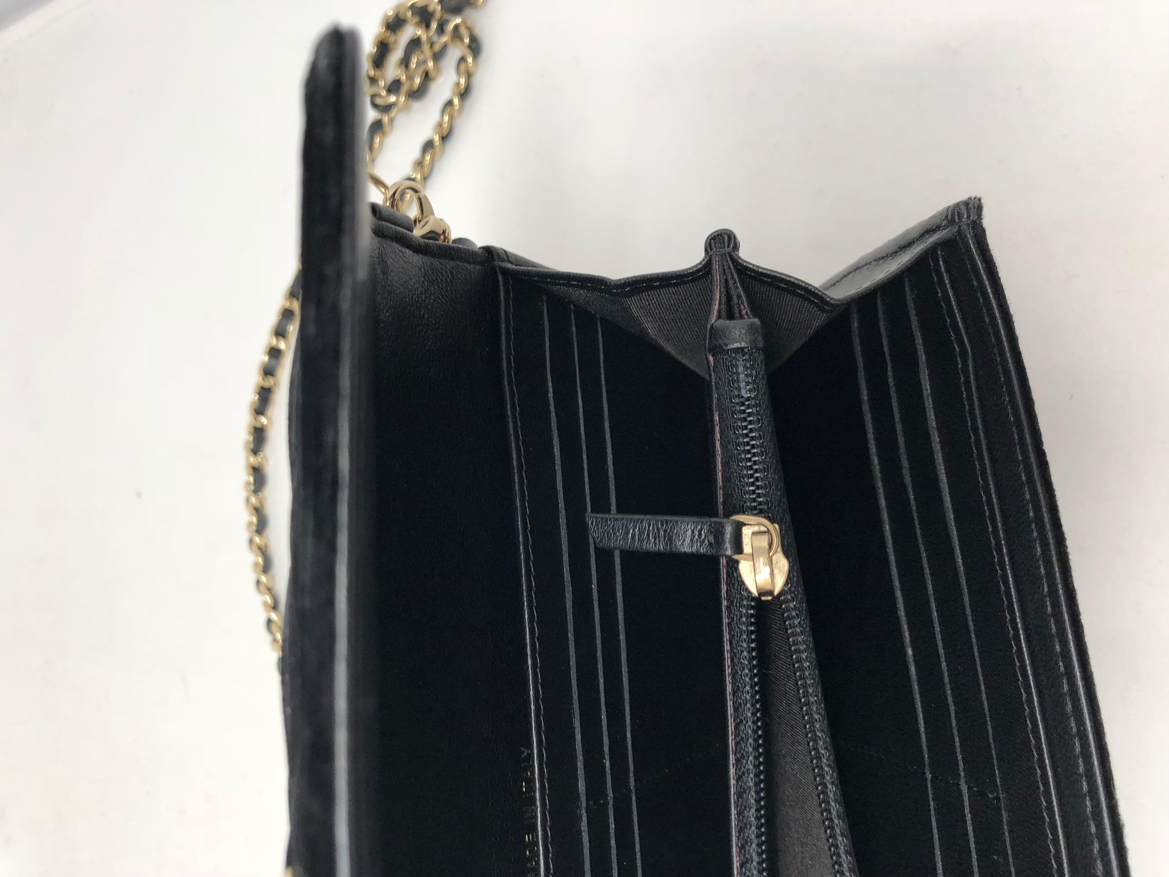 Chanel Black Velvet Crossbody Bag 8