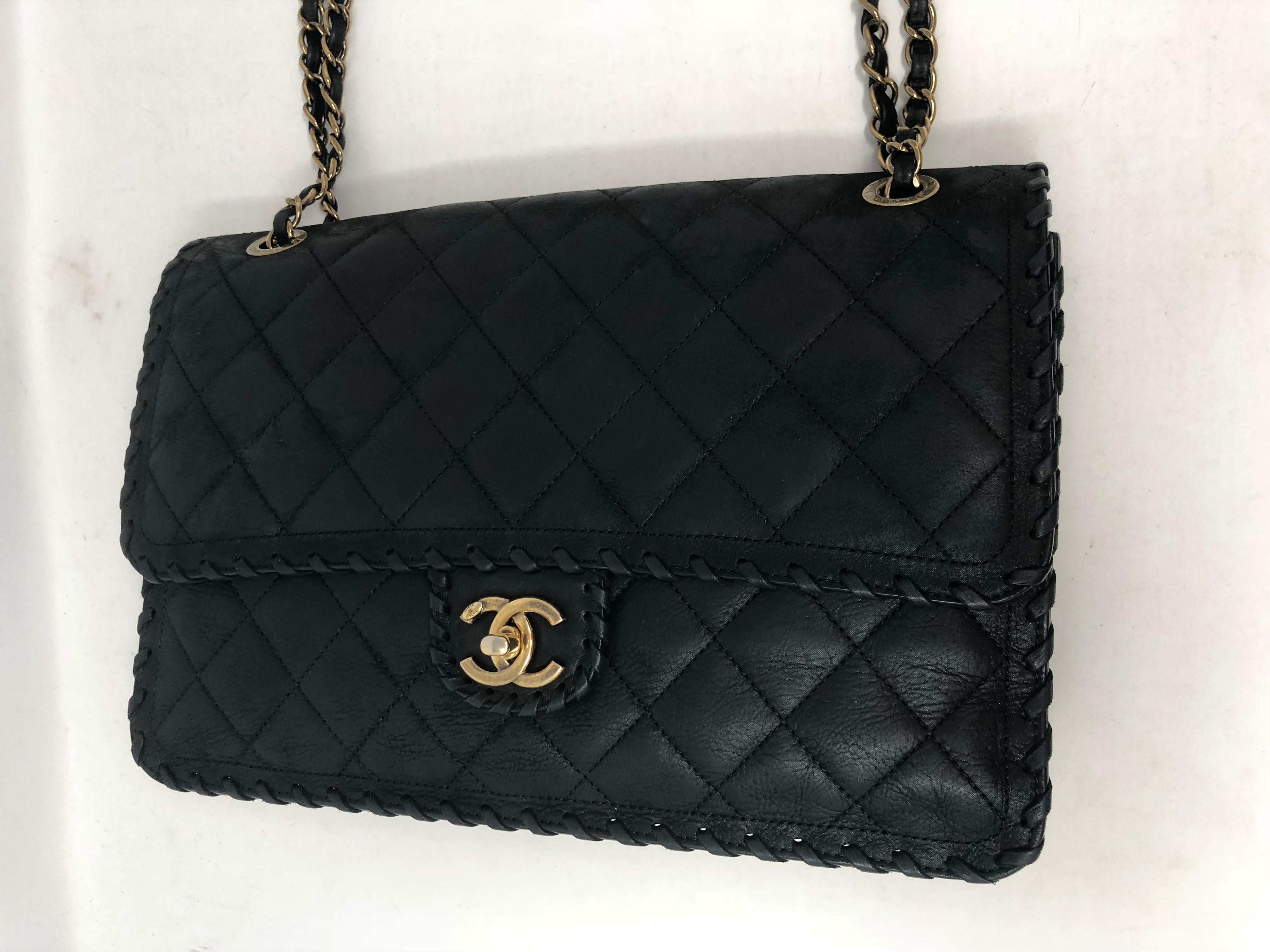 Chanel Black Happy Stitch Limited Edition Jumbo Bag  3