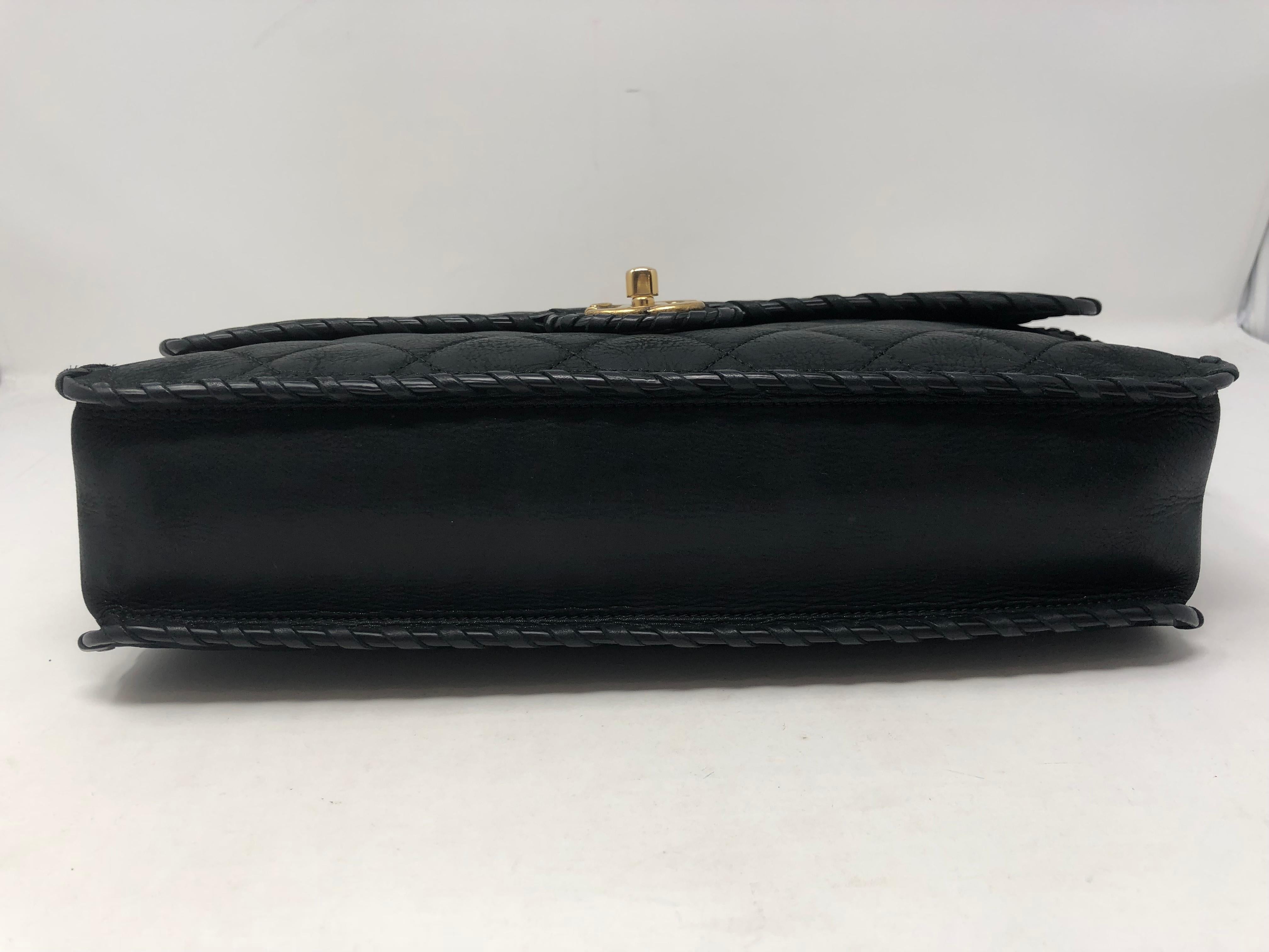 Chanel Black Happy Stitch Limited Edition Jumbo Bag  9