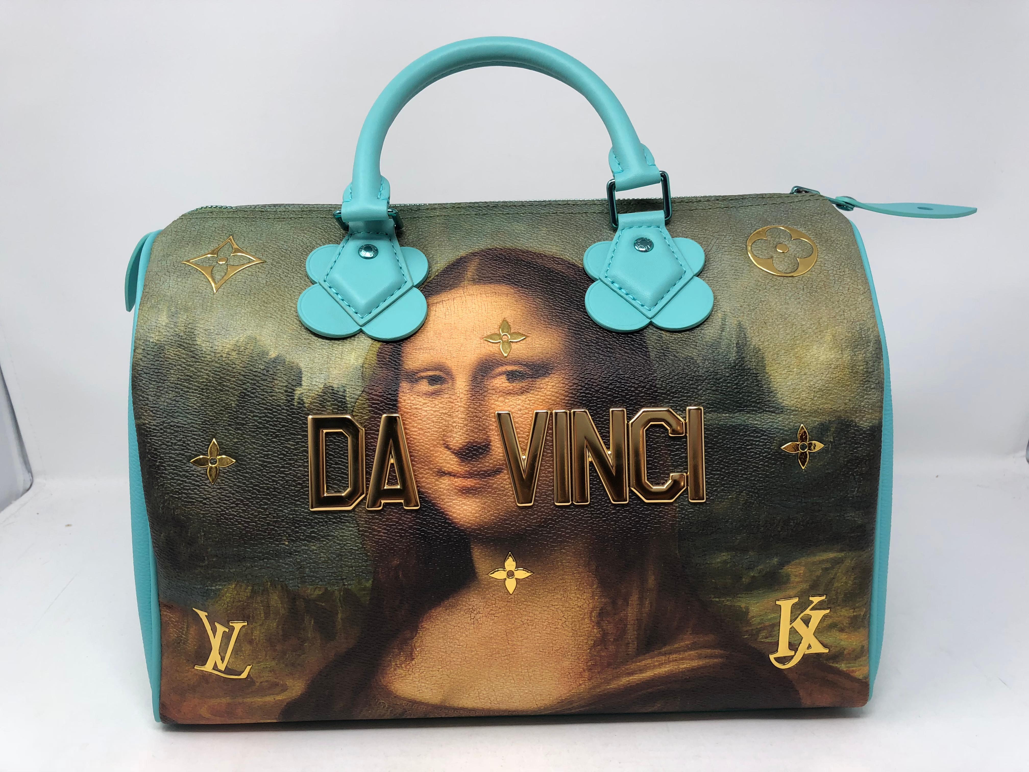 Black Jeff Koons Louis Vuitton Mona Lisa Speedy