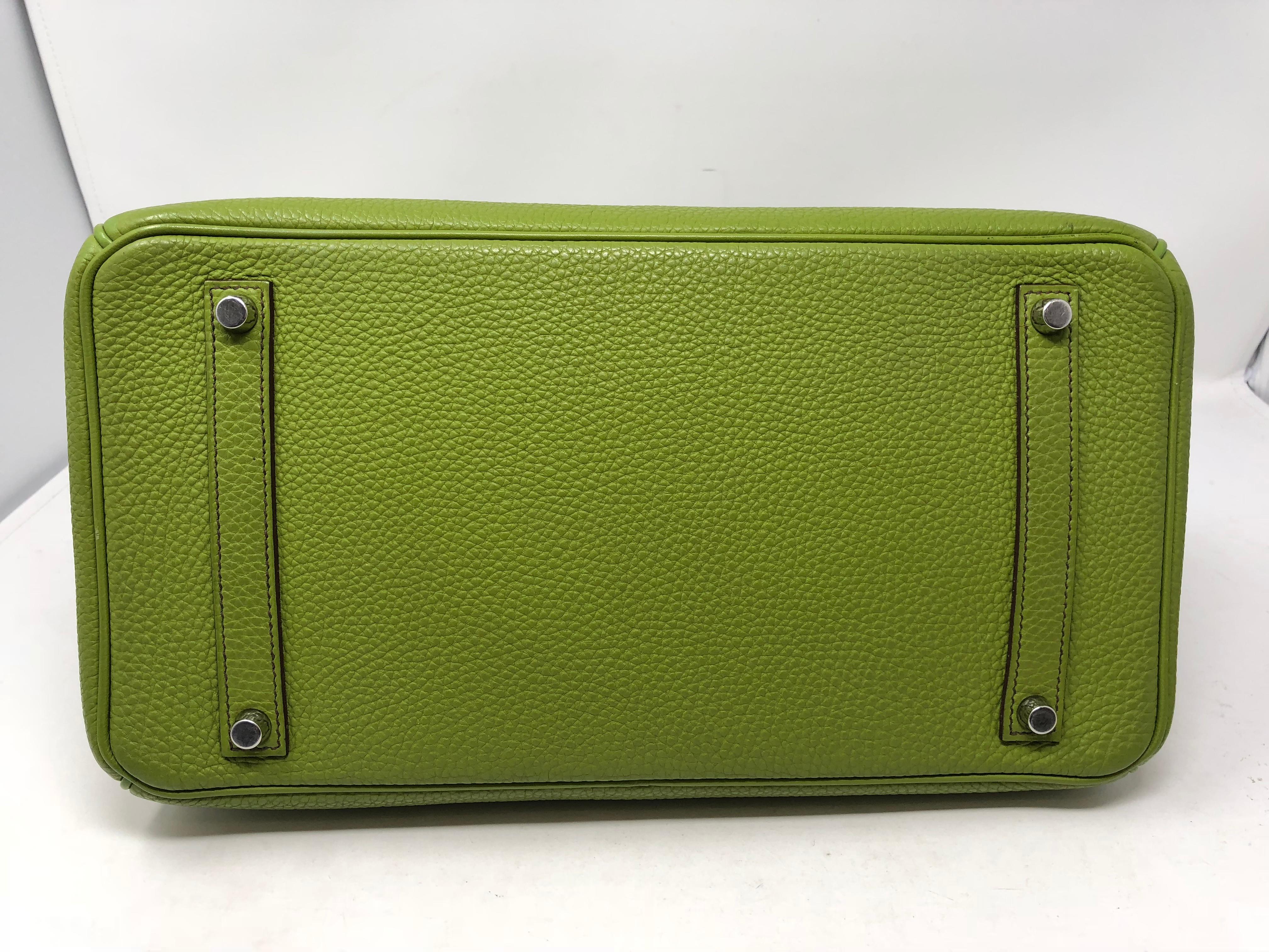 Hermes Birkin 35 Pelouse Green  In Good Condition In Athens, GA