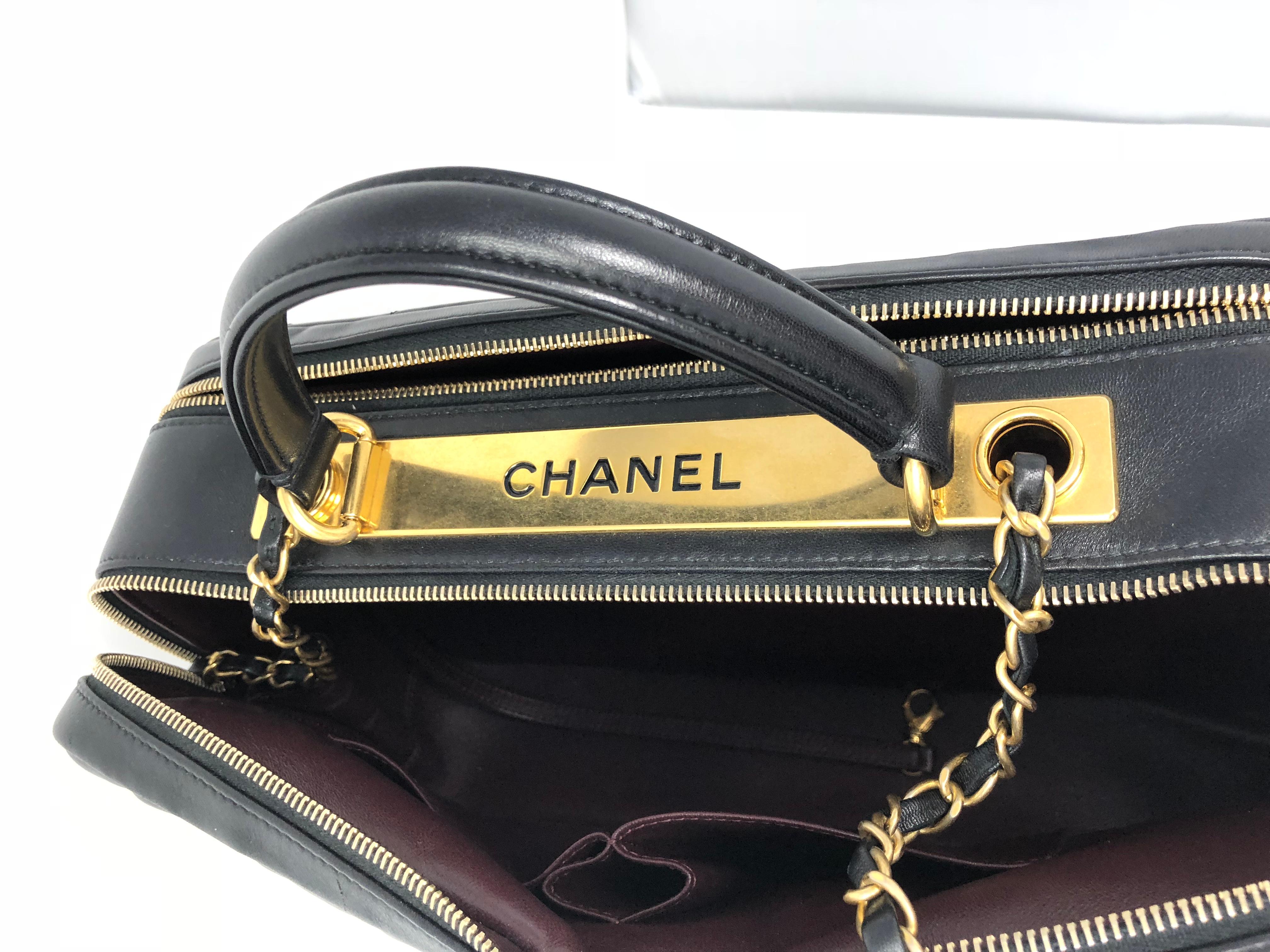 Women's or Men's Chanel Black Trendy CC Bowling Bag 
