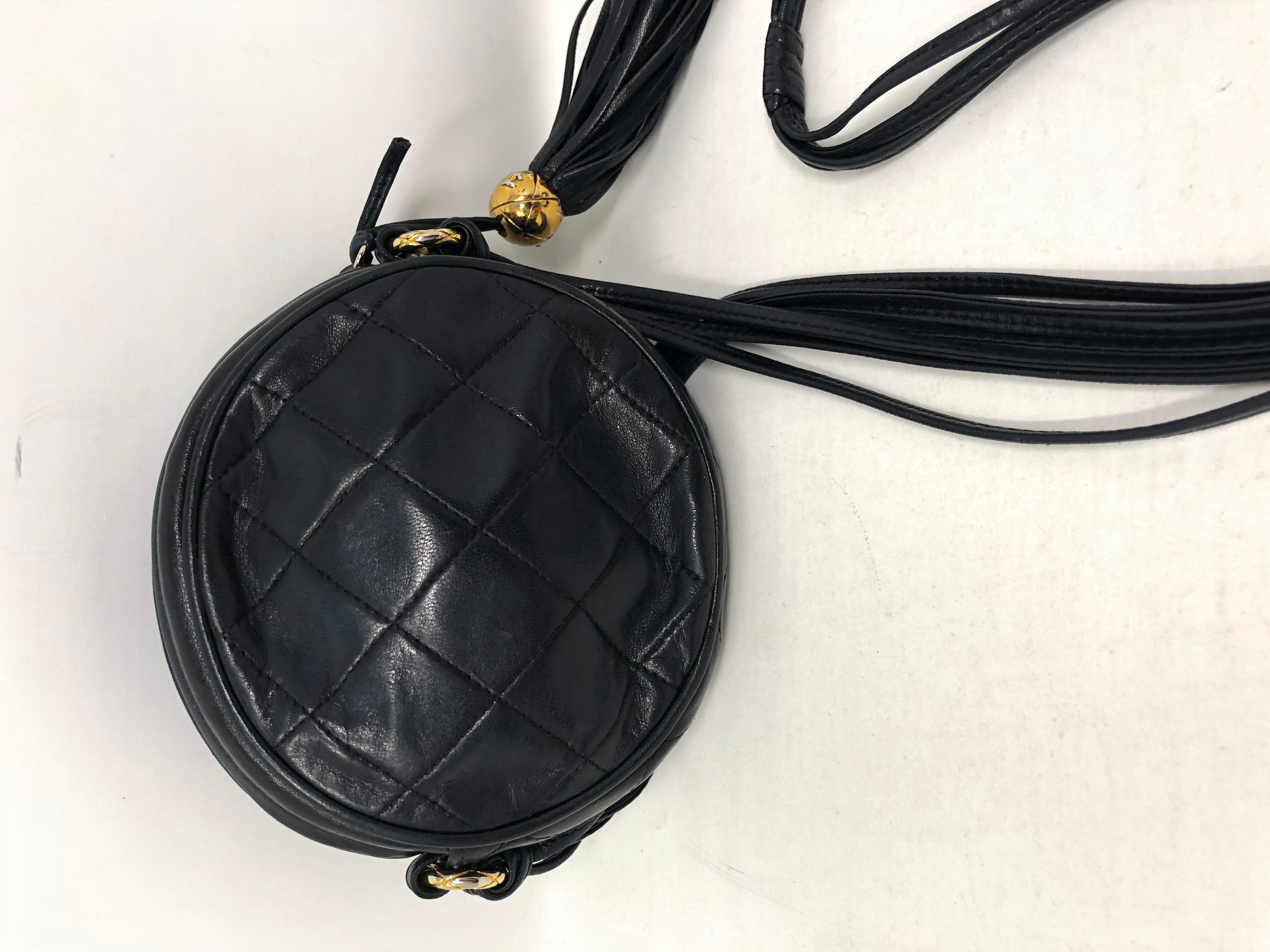 Vintage Black Chanel Lambskin Crossbody 1