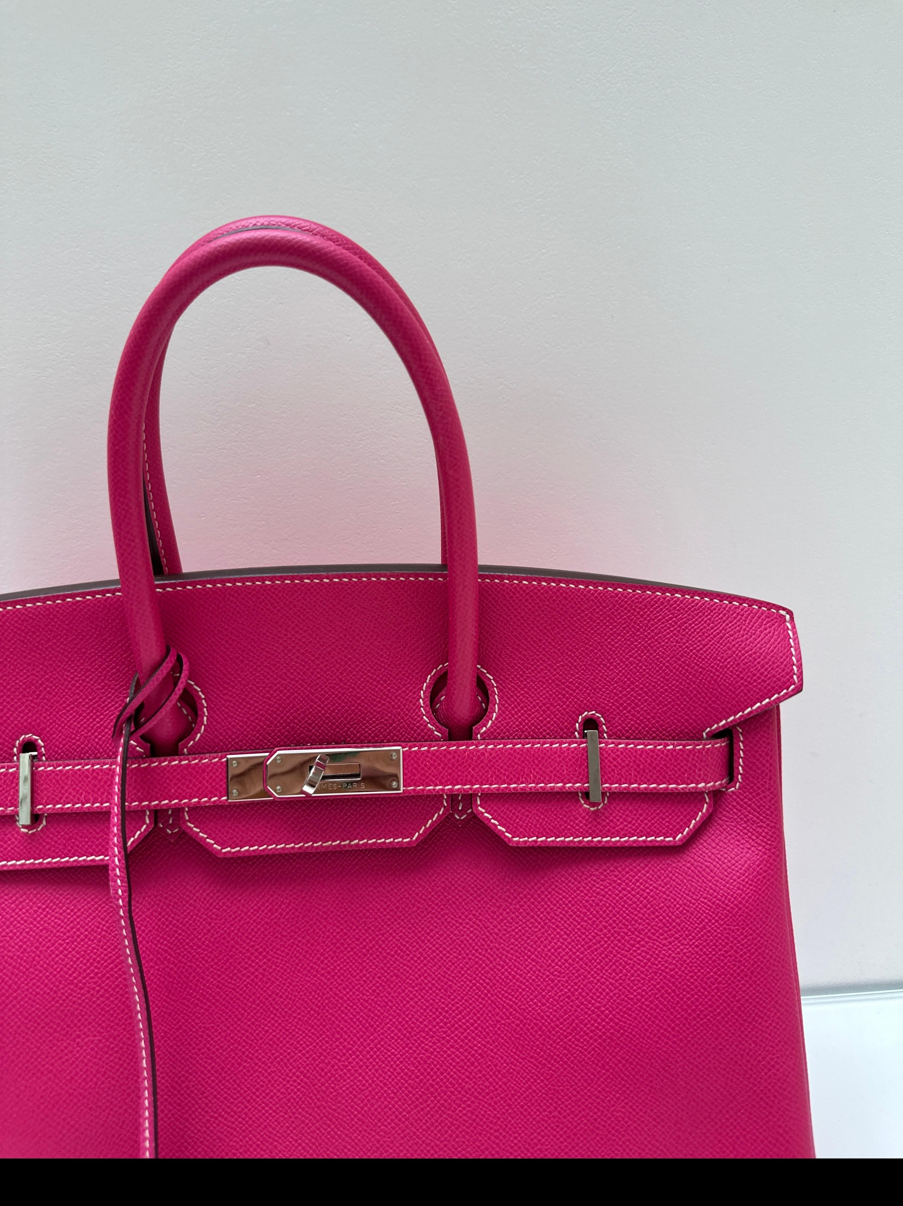 Bolso Hermes Rosa Tyrien Birkin 35 Rojo en venta