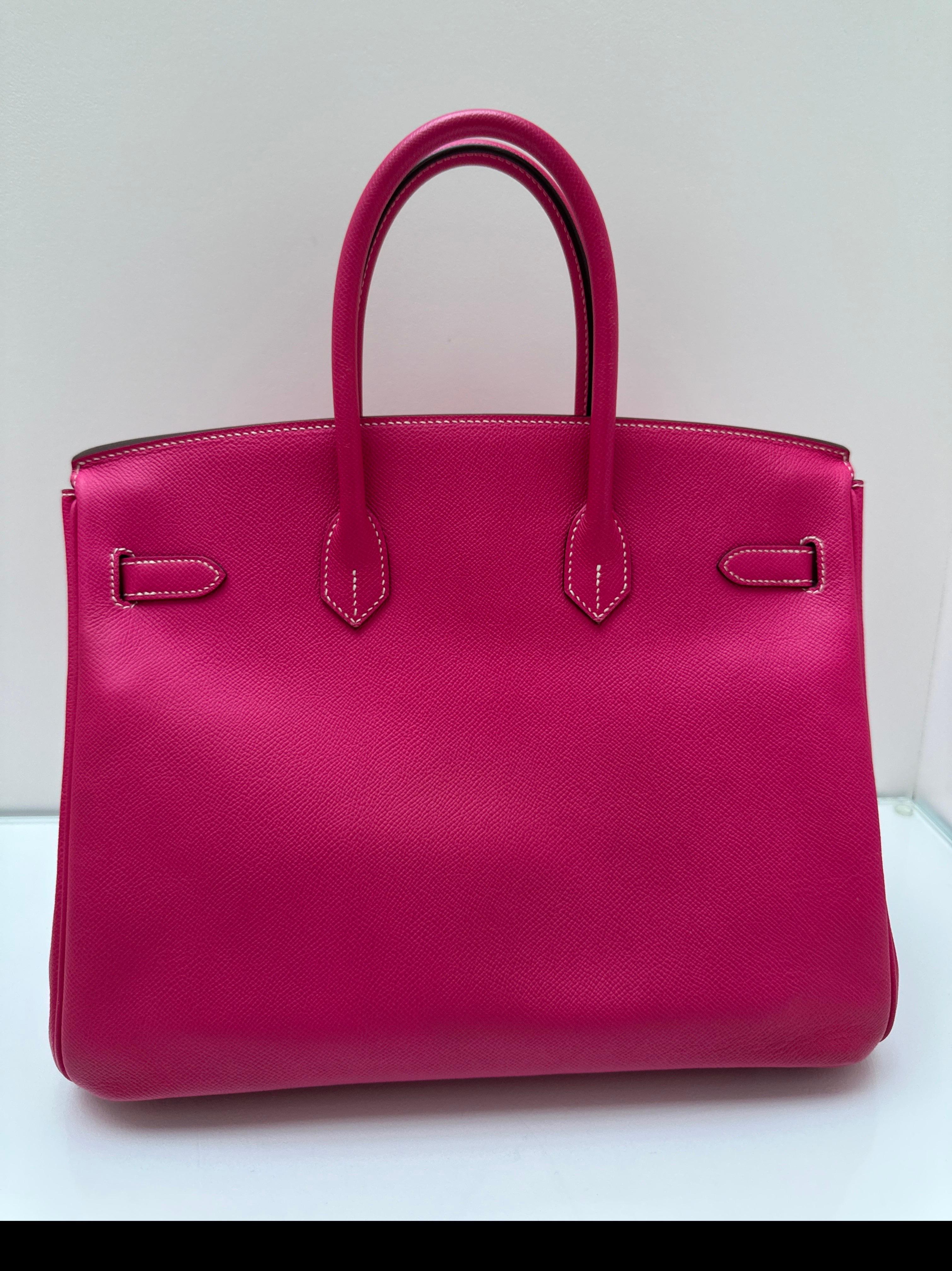 Femenino o masculino Bolso Hermes Rosa Tyrien Birkin 35 en venta