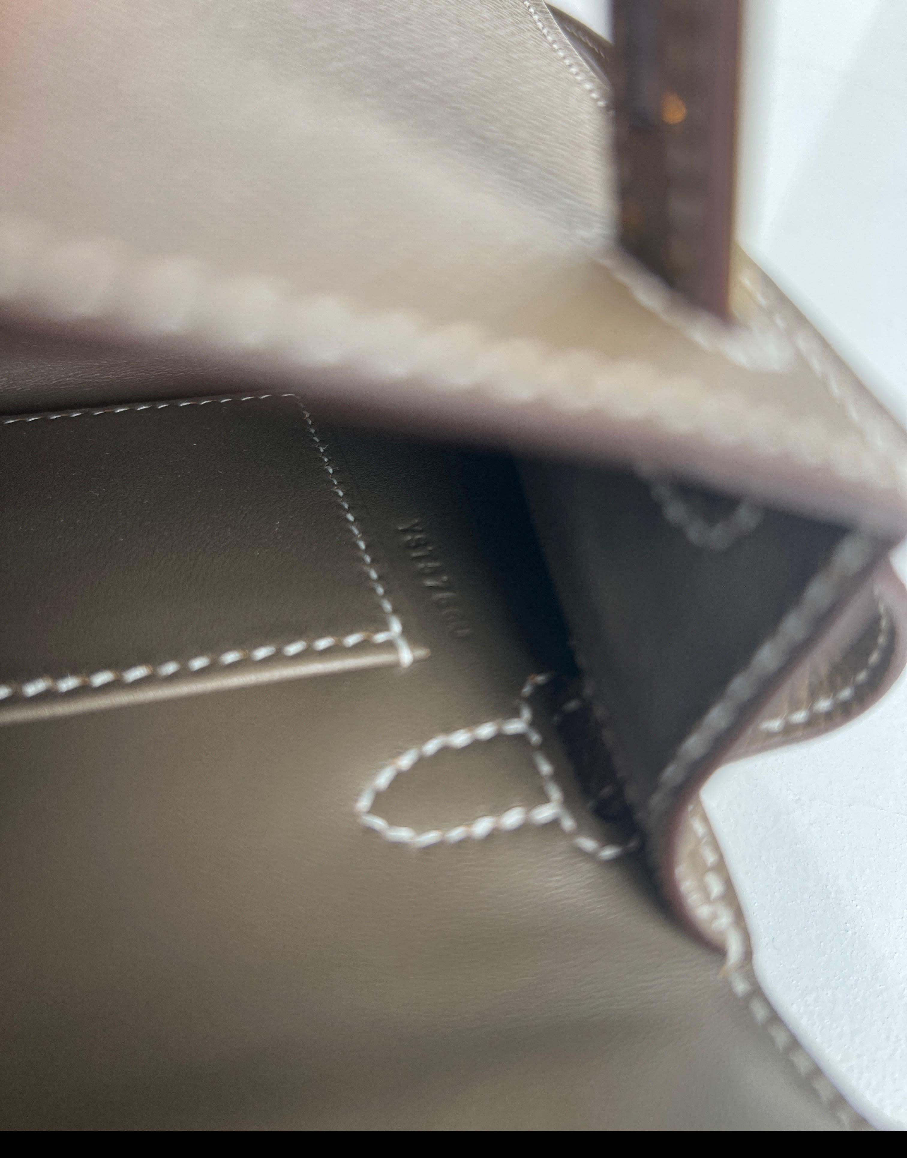 Hermes Etoupe Mini Kelly Bag en vente 4