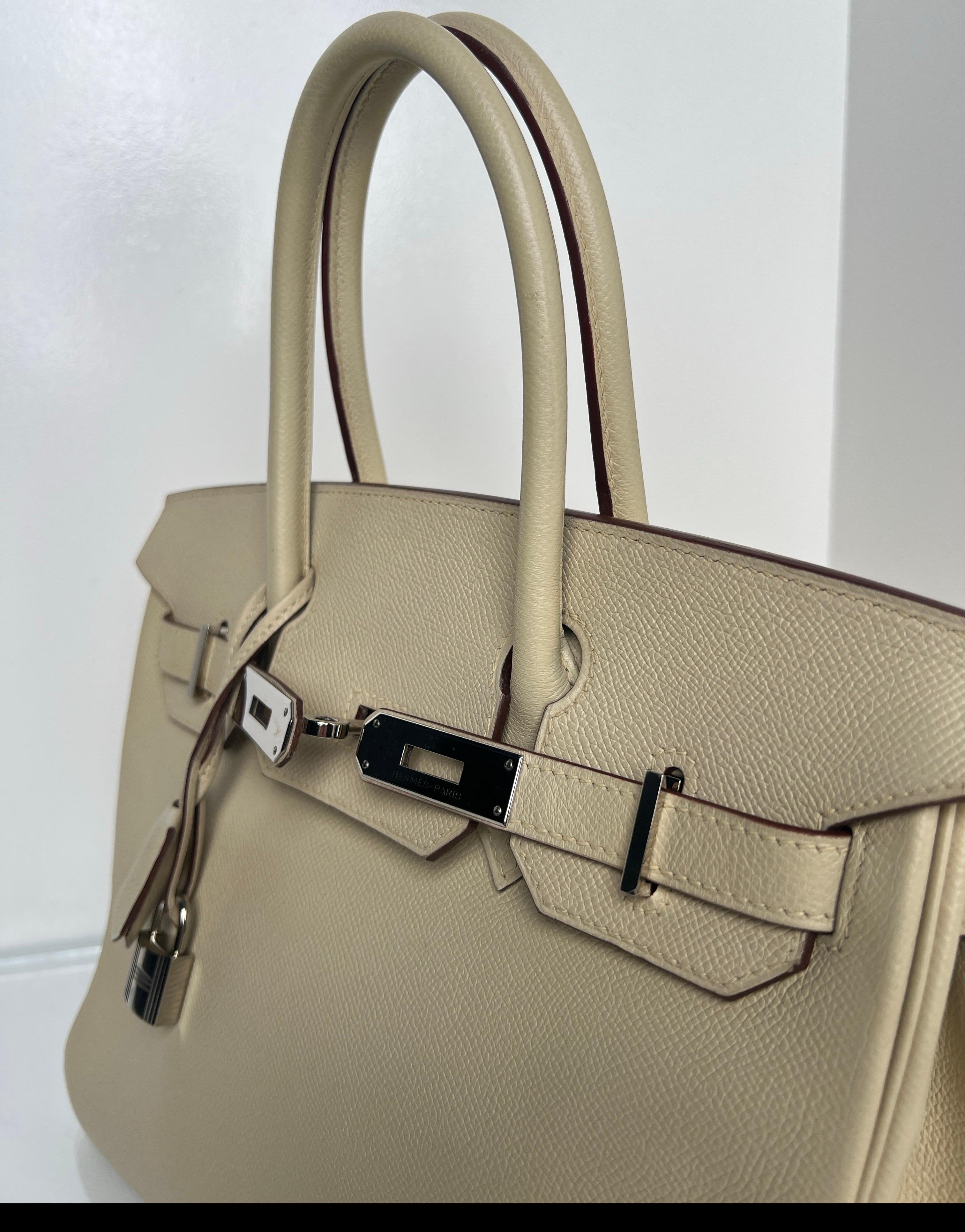  Sac Hermes Parchemin Birkin 30 Unisexe 