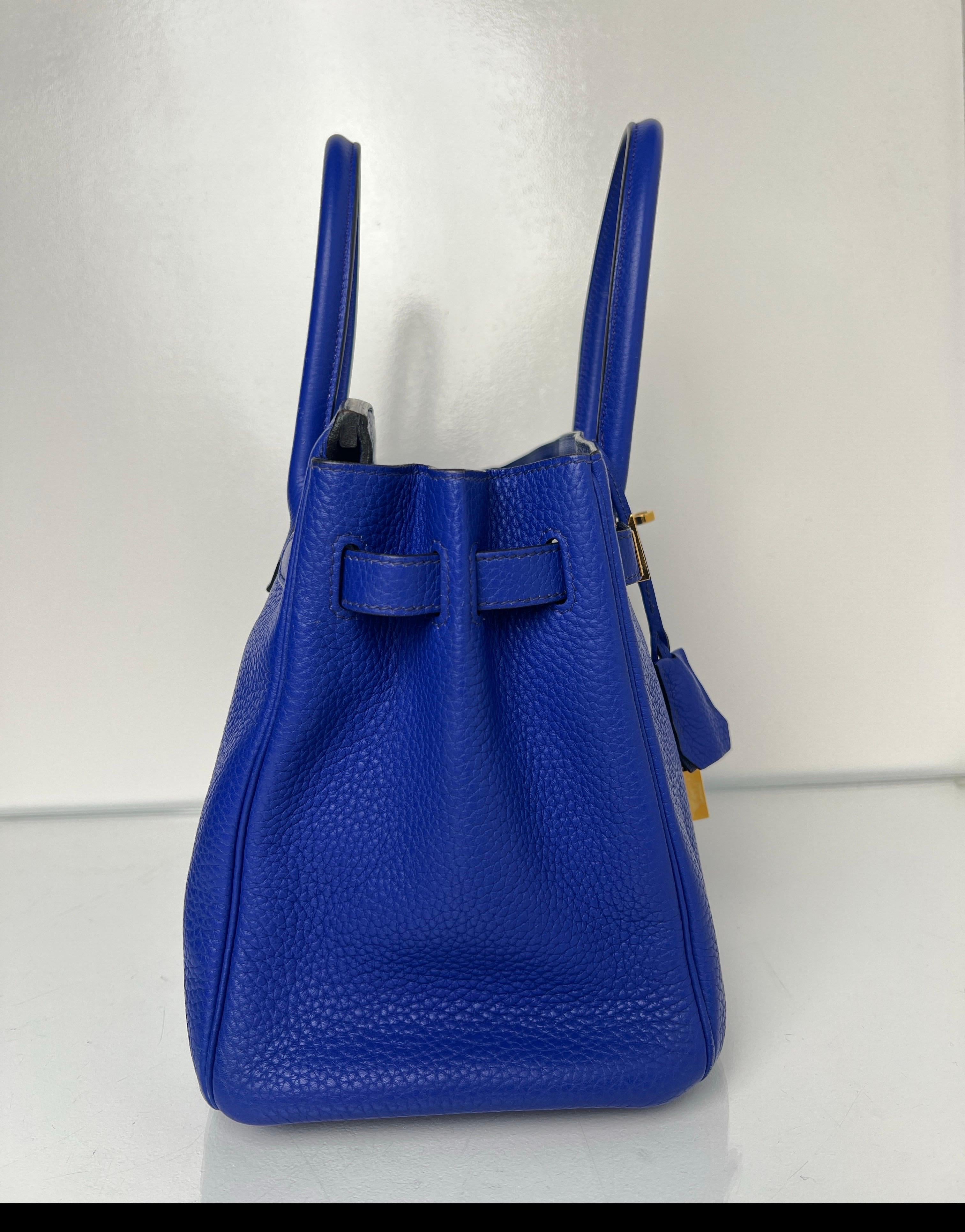 Hermès - Sac Birkin 30 Electrique bleu en vente 3