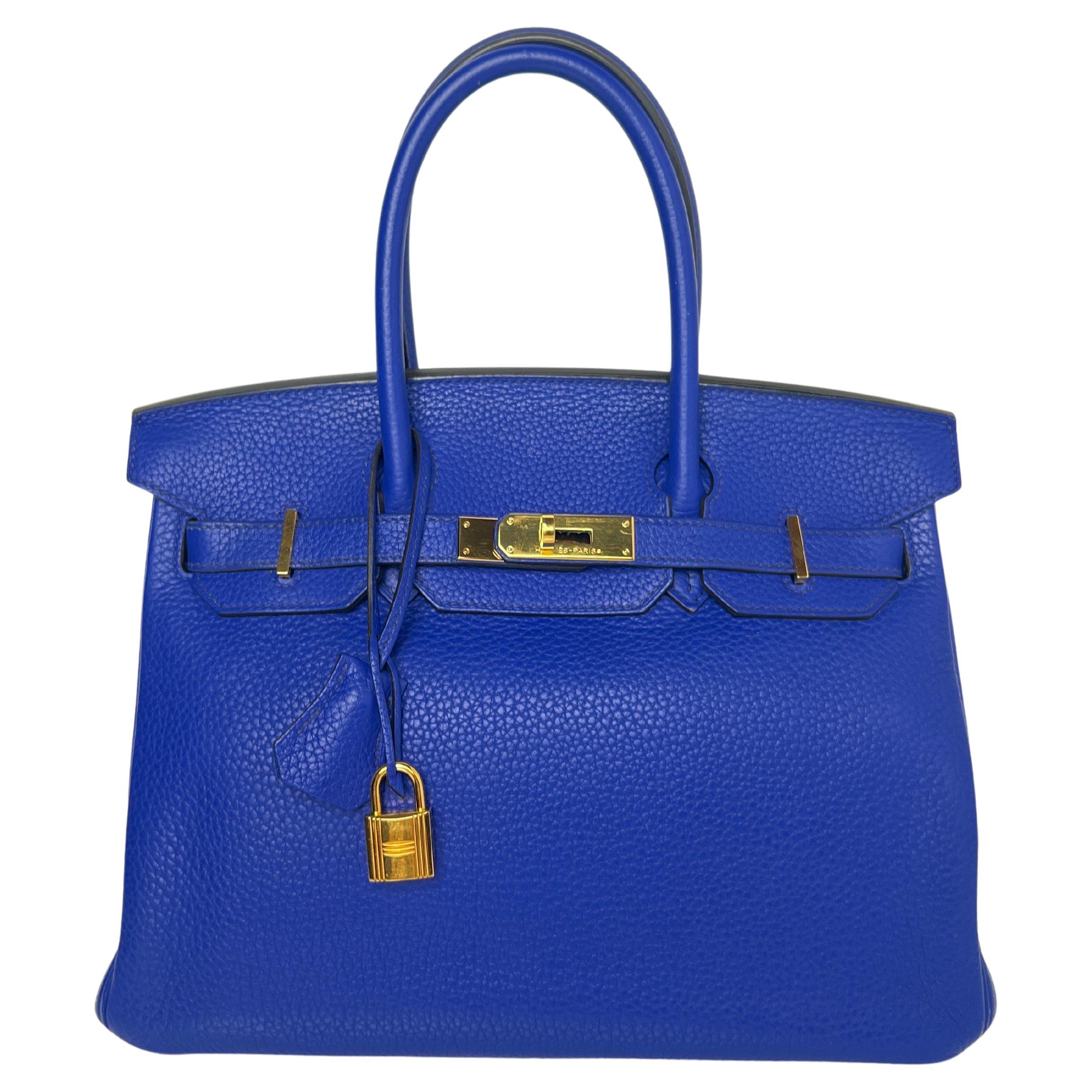 Borsa Birkin 30 blu Electrique di Hermes
