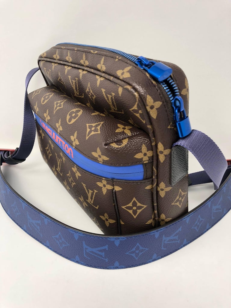 Louis Vuitton Messenger PM Monogram Outdoor Blue Pacific Split at 1stDibs