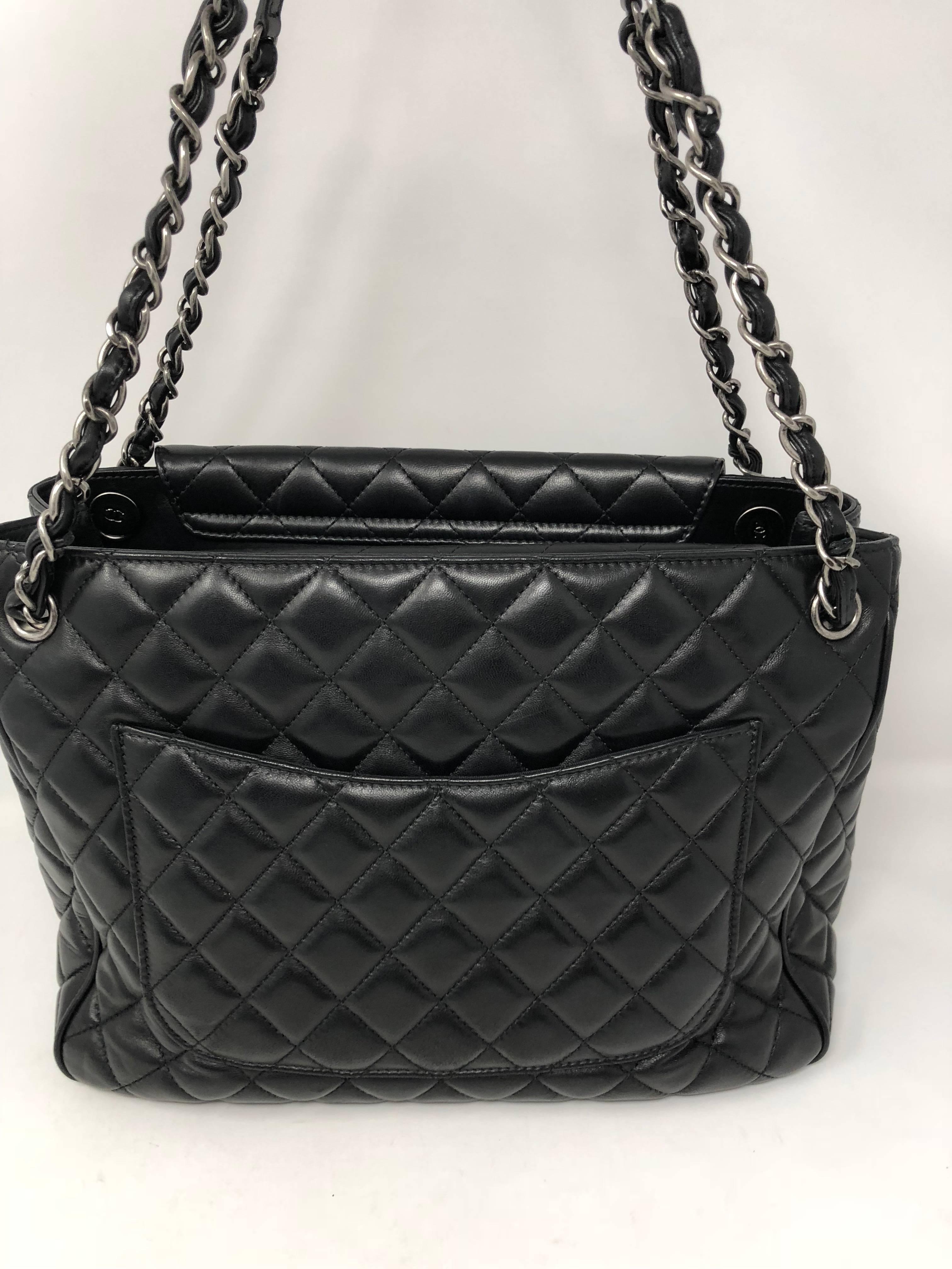 Chanel Black Lambskin Tote 1