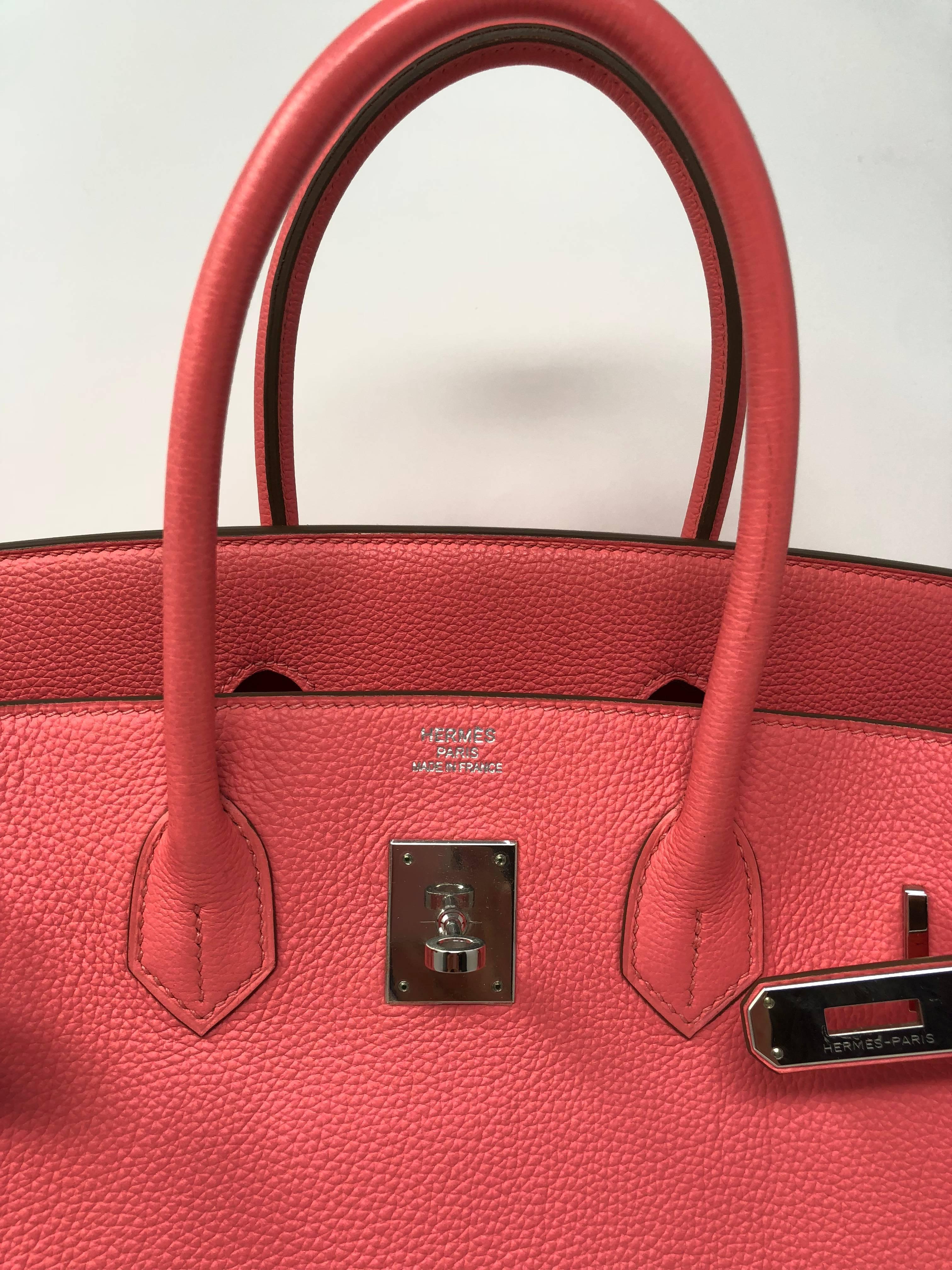 Hermes Bubblegum Pink Birkin 35 Bag In Excellent Condition In Athens, GA