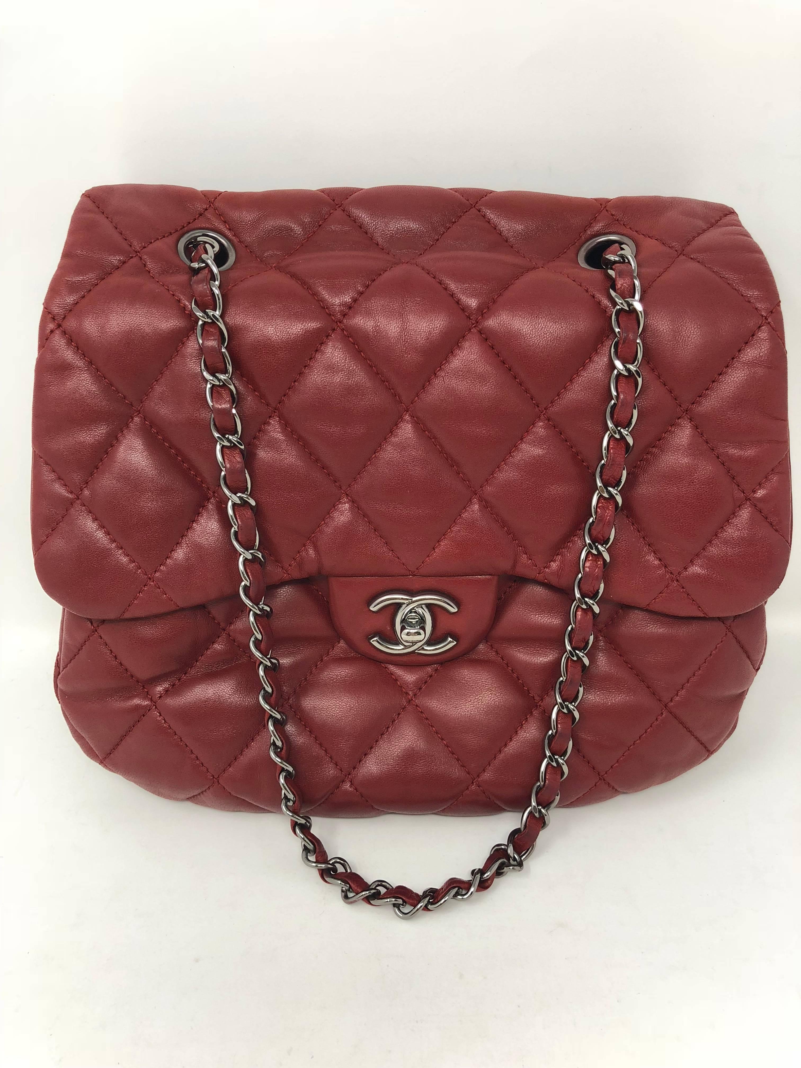 Chanel Rote Blasenledertasche 6