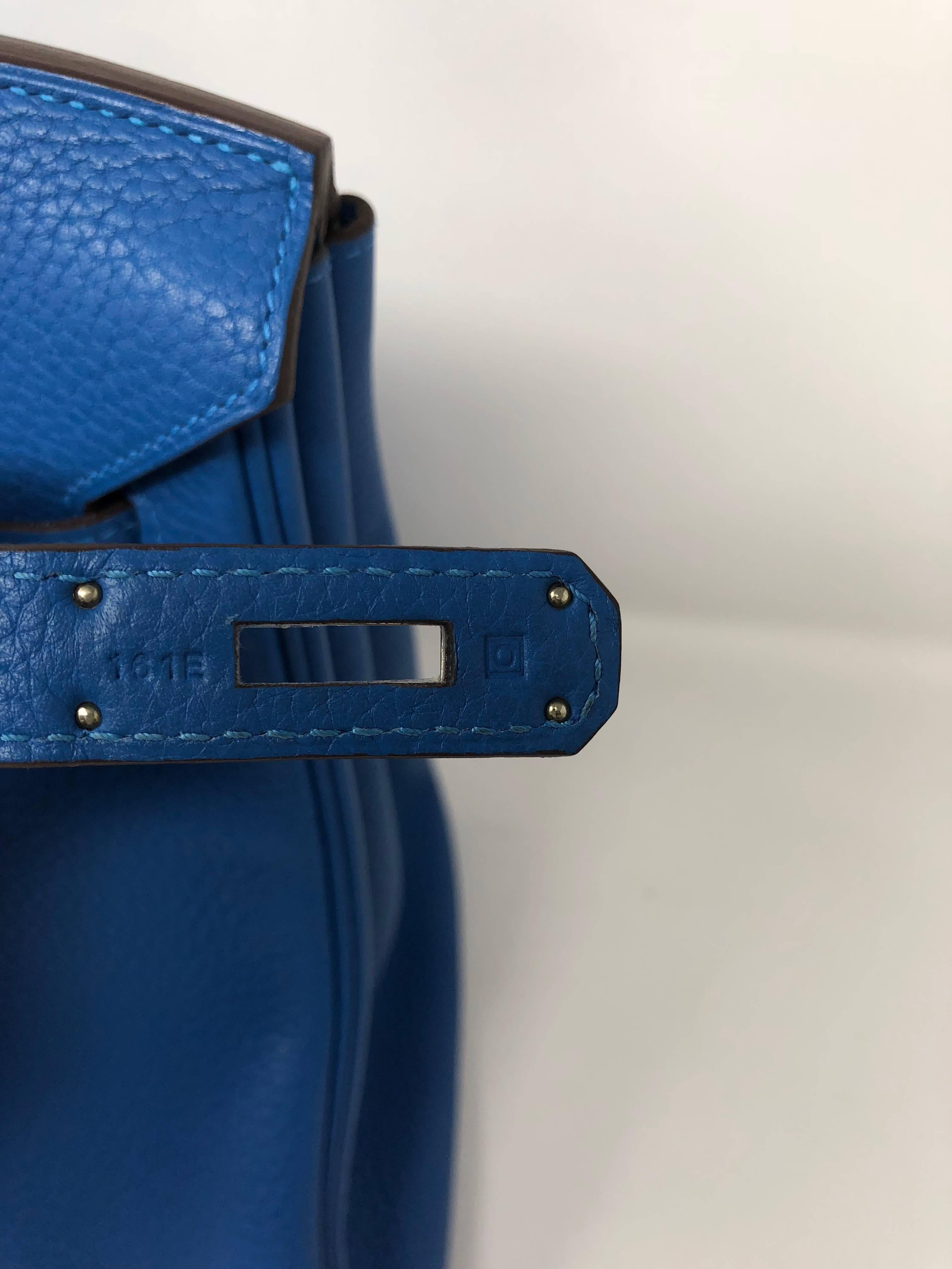 Hermes Mykonos Blue Birkin 35 1