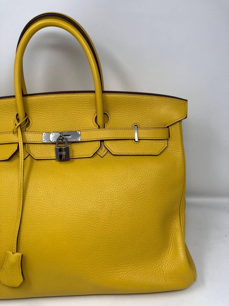 Hermes Yellow Soleil Birkin 40 For Sale at 1stDibs