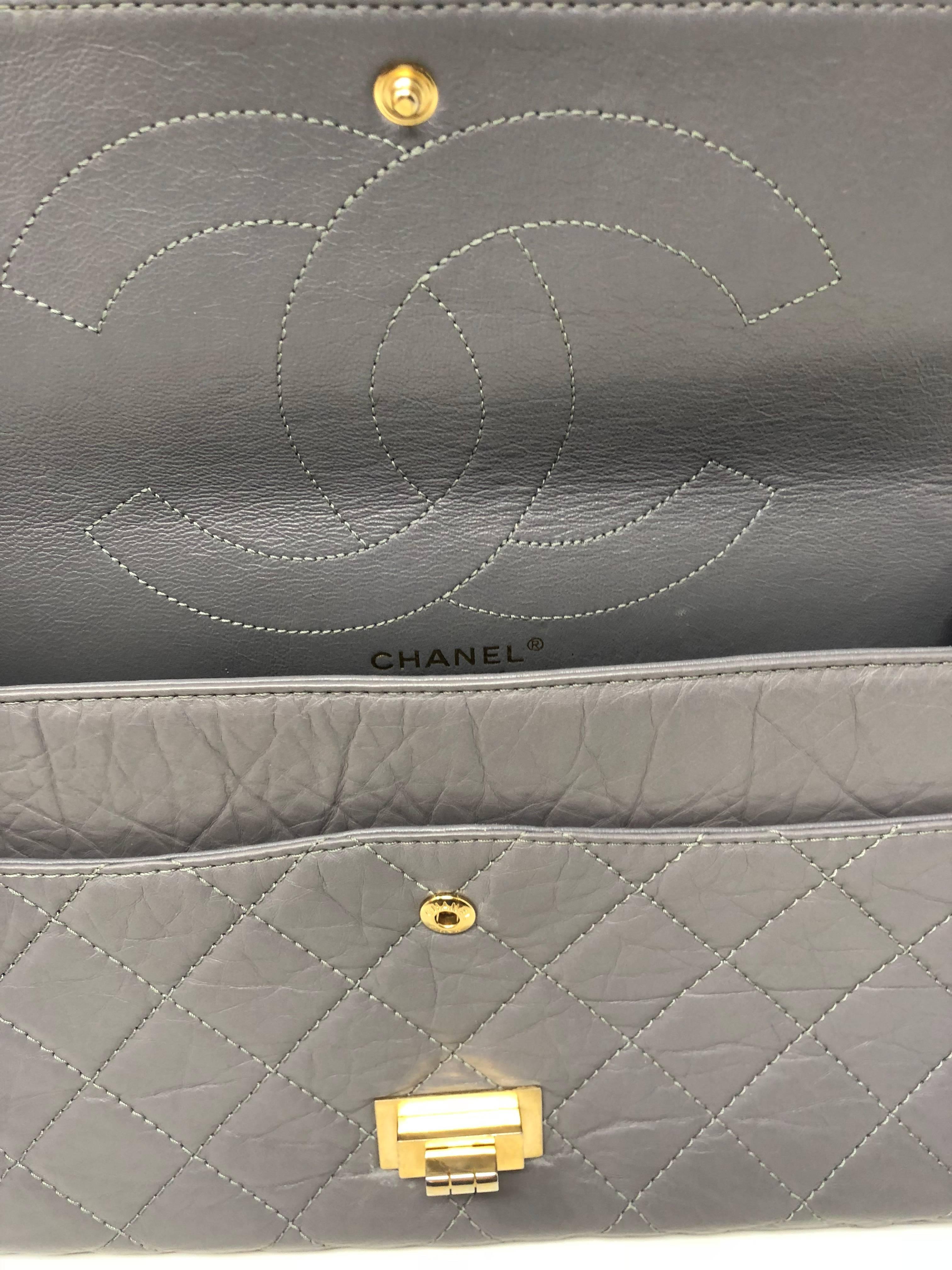 Chanel Gray Reissue 2.55 Flap Bag 6