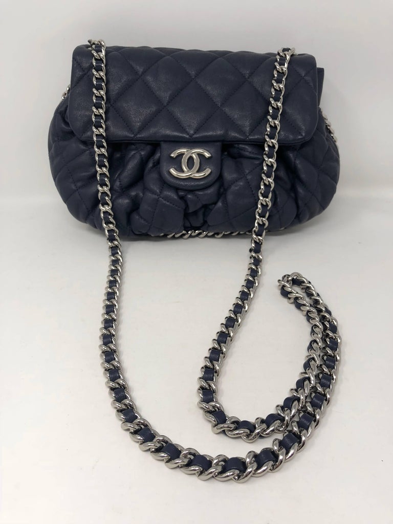 Navy Chanel Chain Around Crossbody at 1stDibs chanel chain around